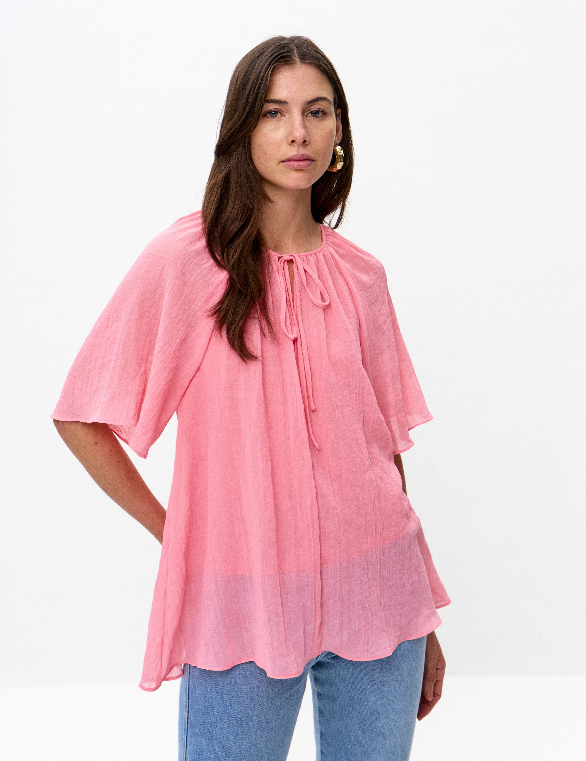 Blusa Lais Gaze Rosa