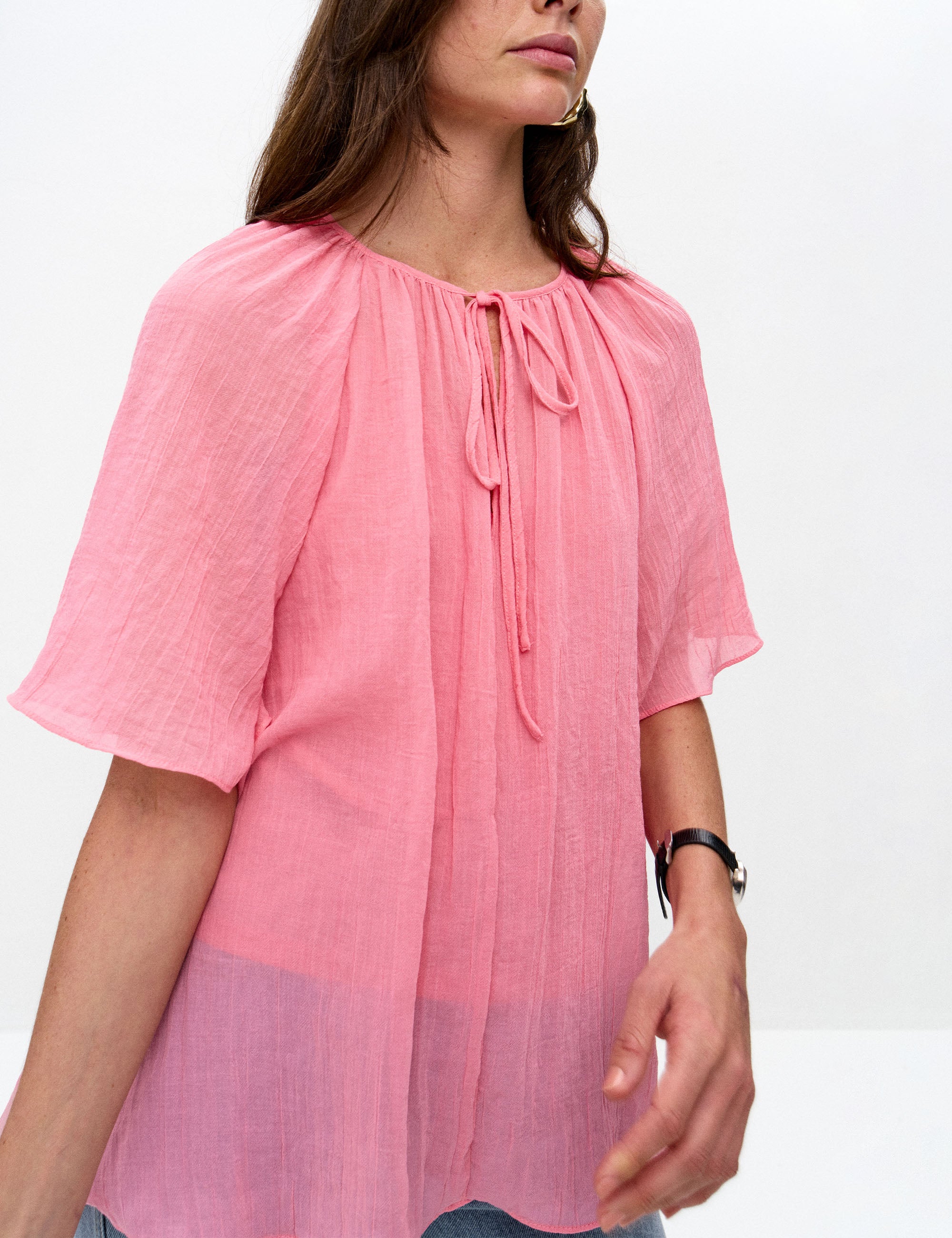 Blusa Lais Gaze Rosa