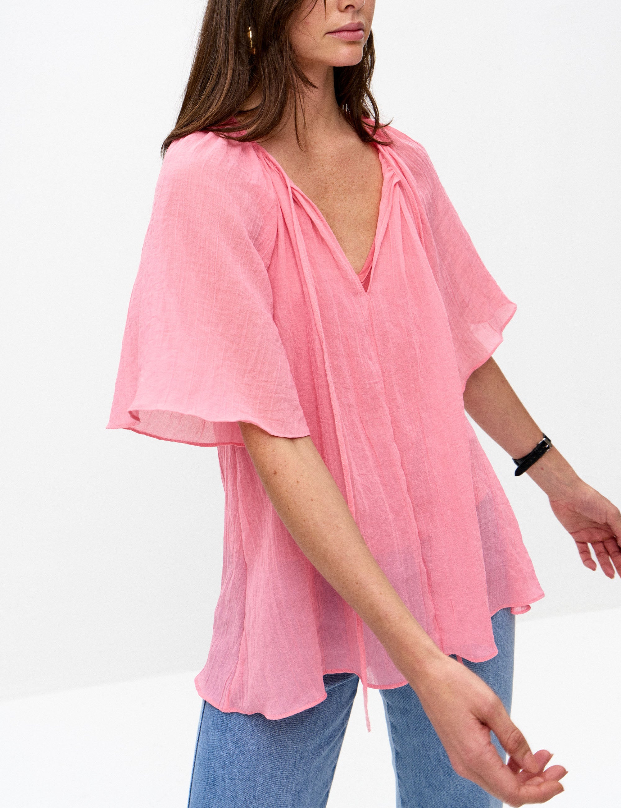 Blusa Lais Gaze Rosa