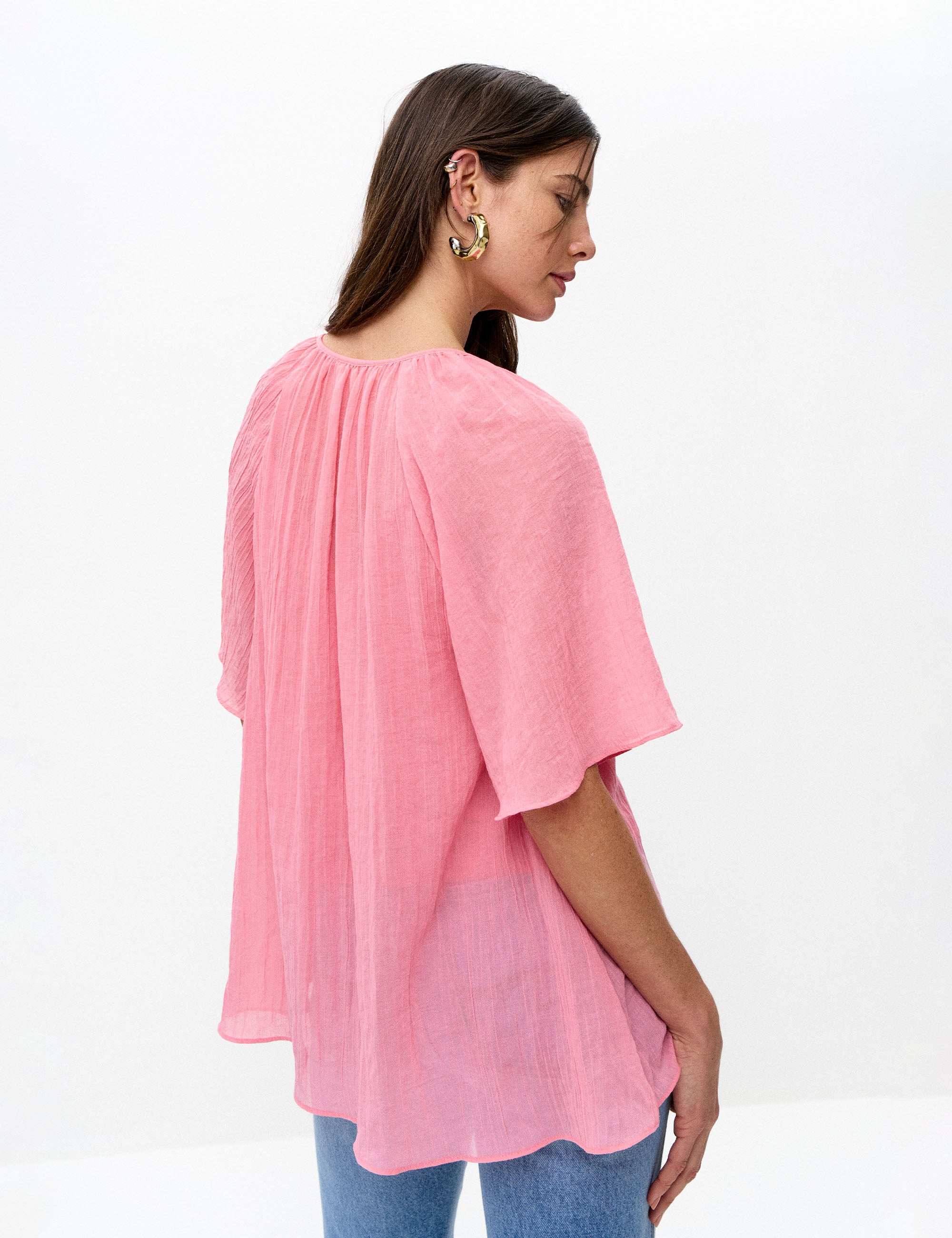 Blusa Lais Gaze Rosa