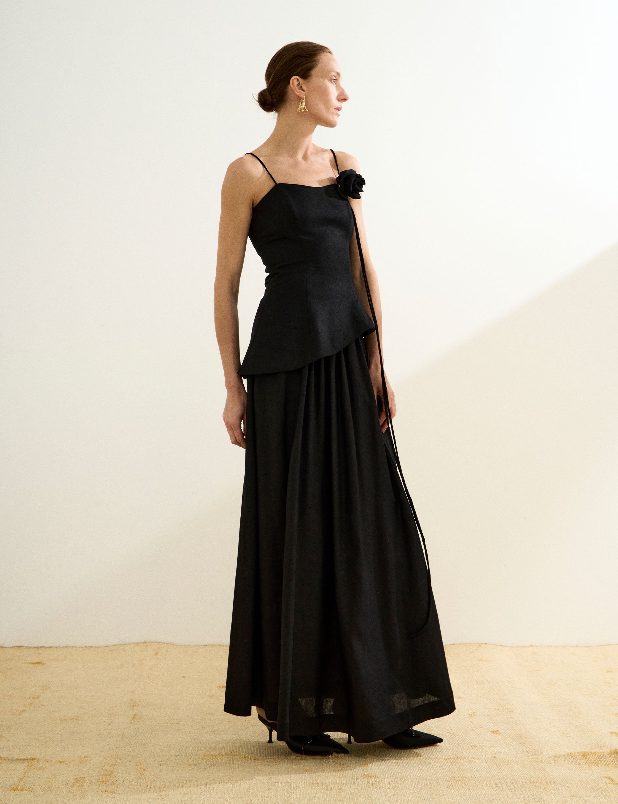 Blusa Lila Linho Preto