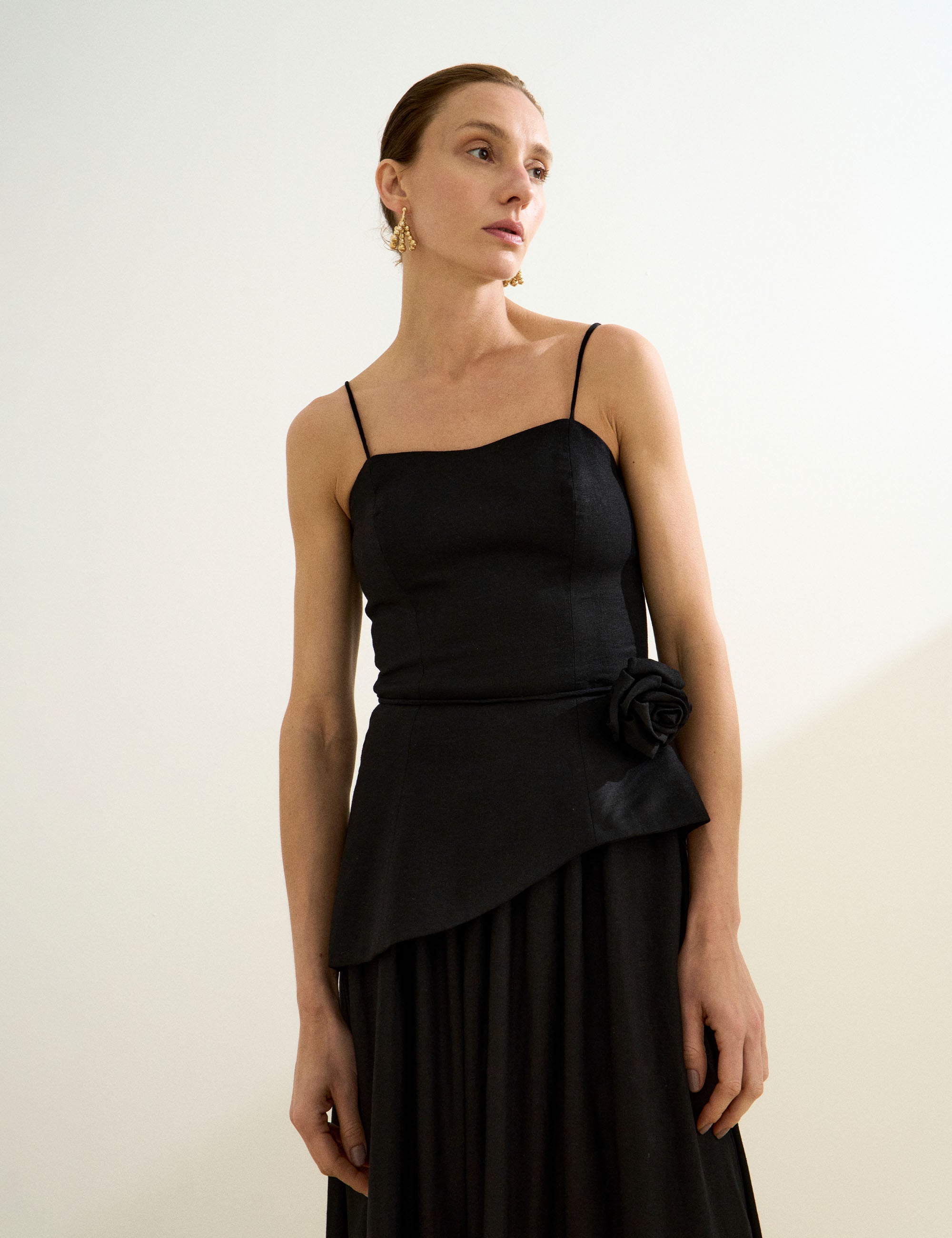 Blusa Lila Linho Preto