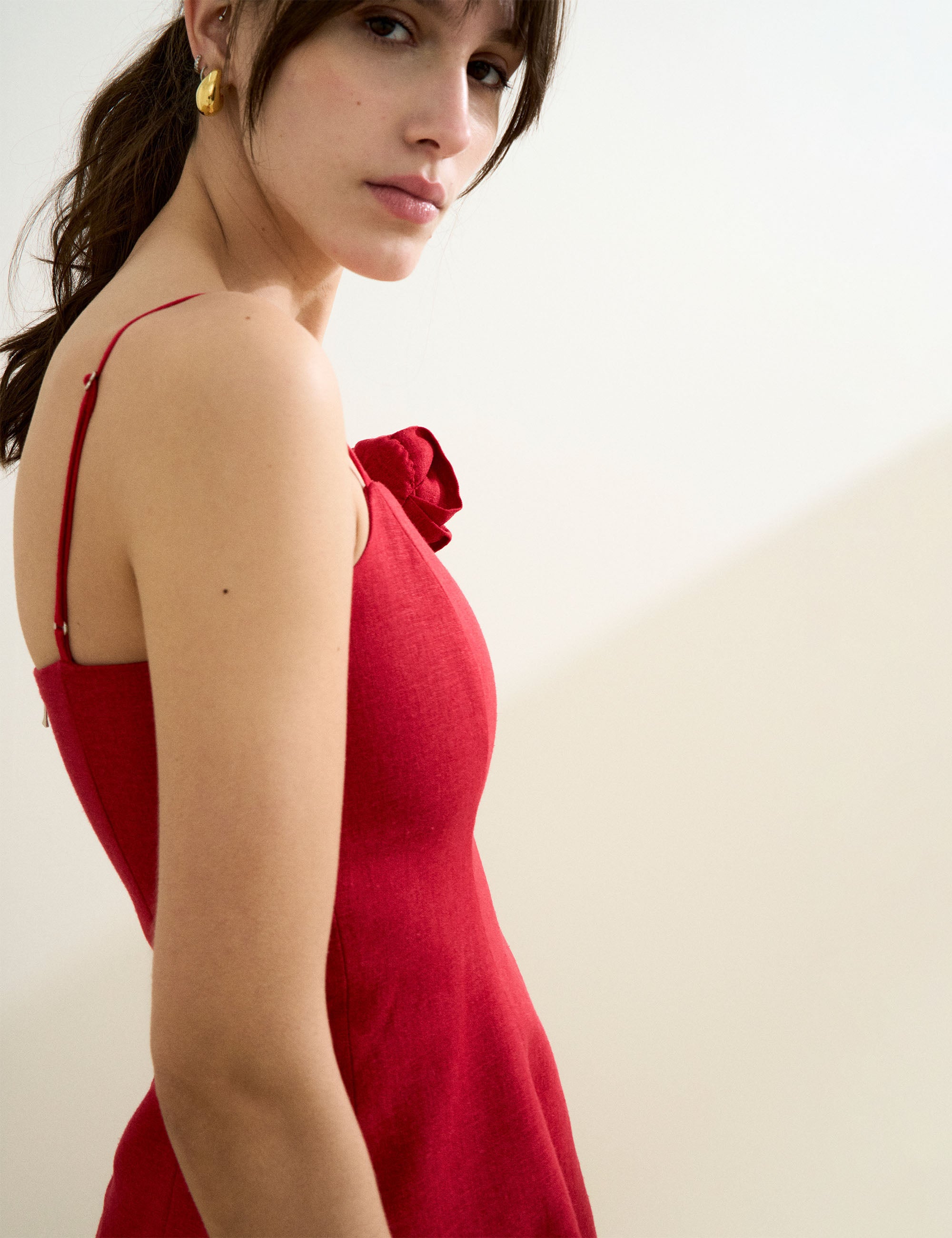 Blusa Lila Linho Vermelho