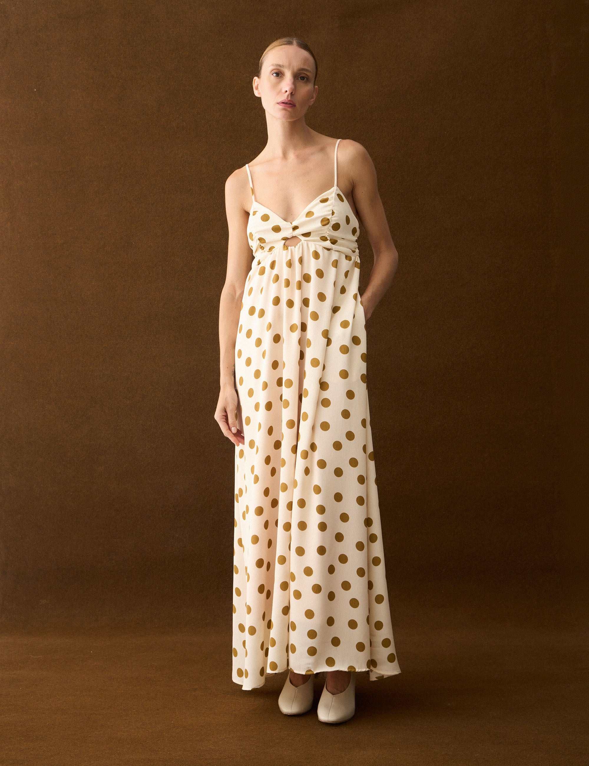 Vestido Lissa Poá Off White