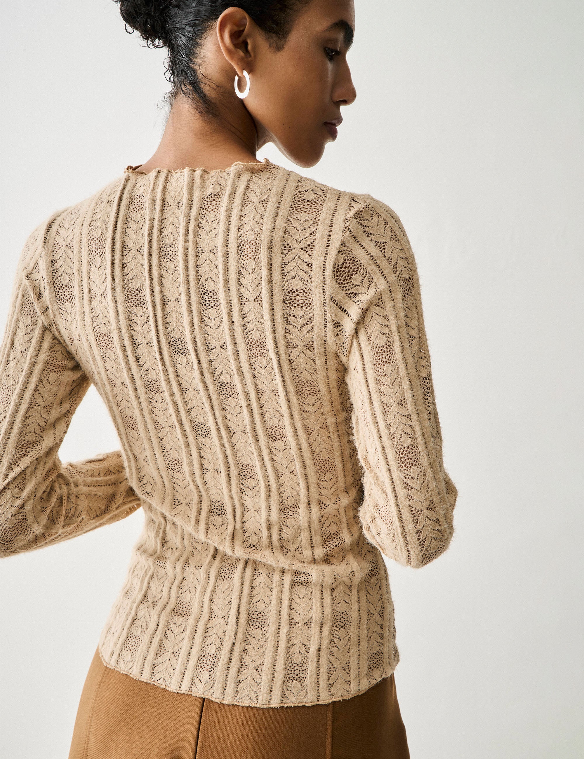 Blusa Lorena Renda Bege