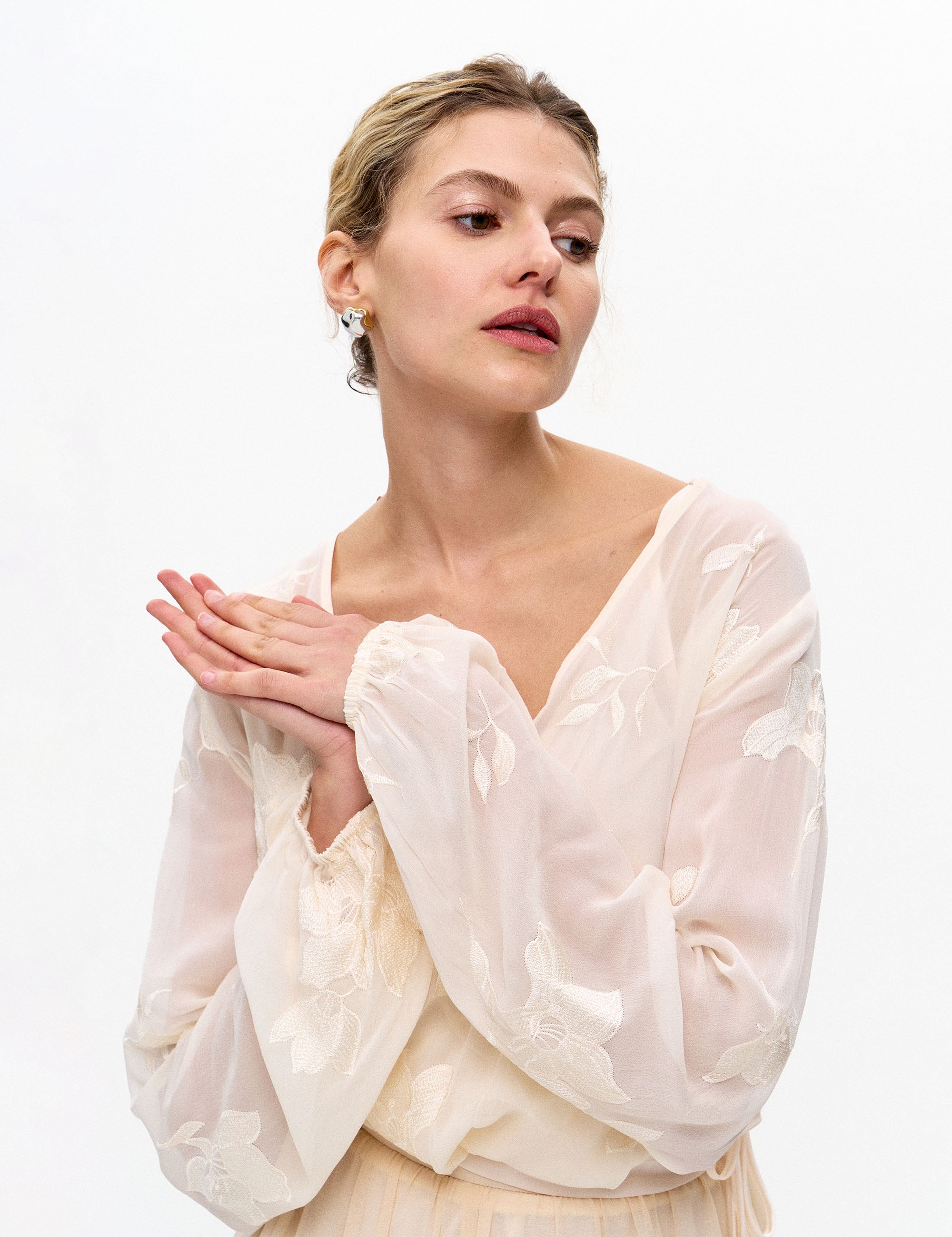 Blusa Lyric Voil Marfim