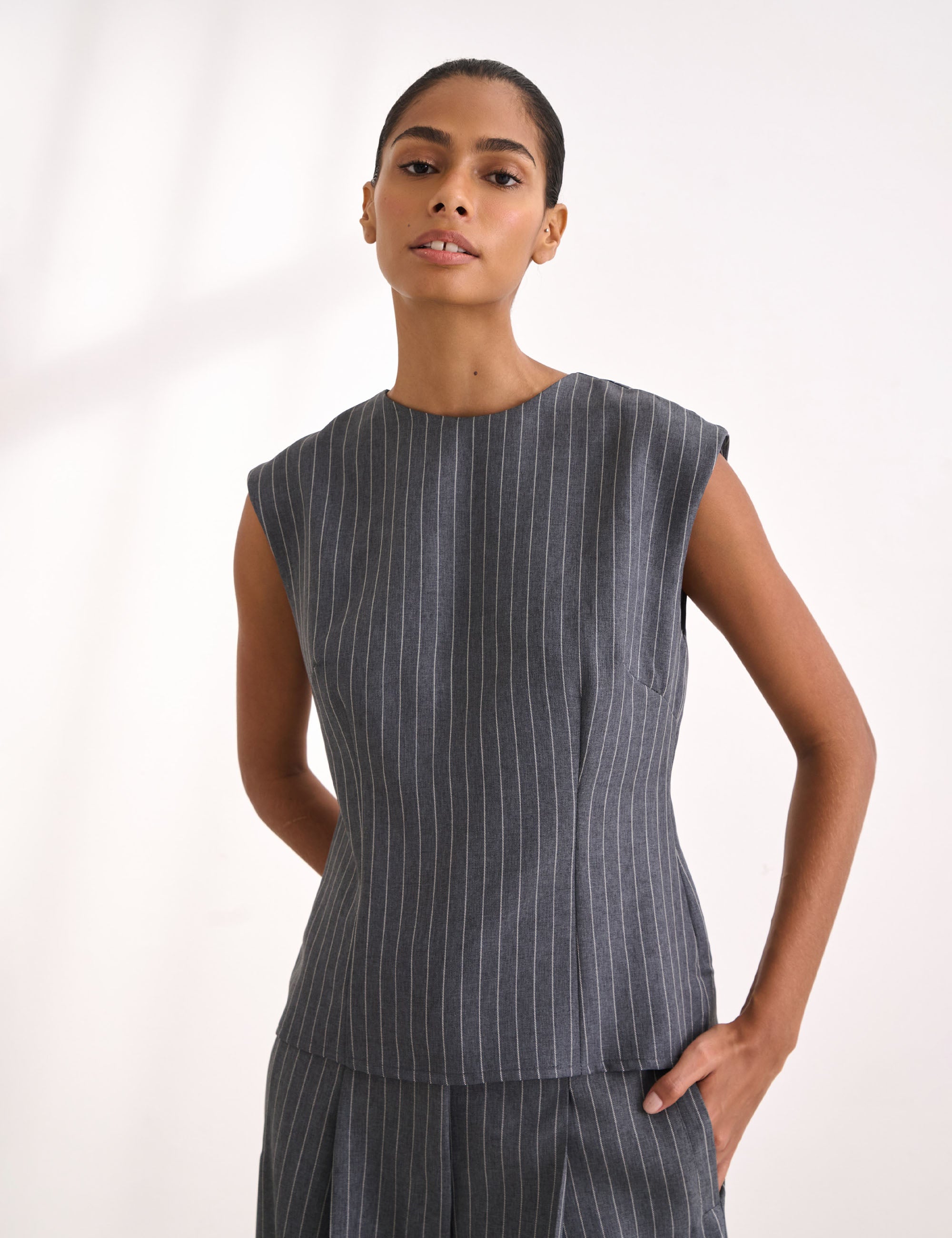 Blusa Magriet Alfaiataria Chumbo