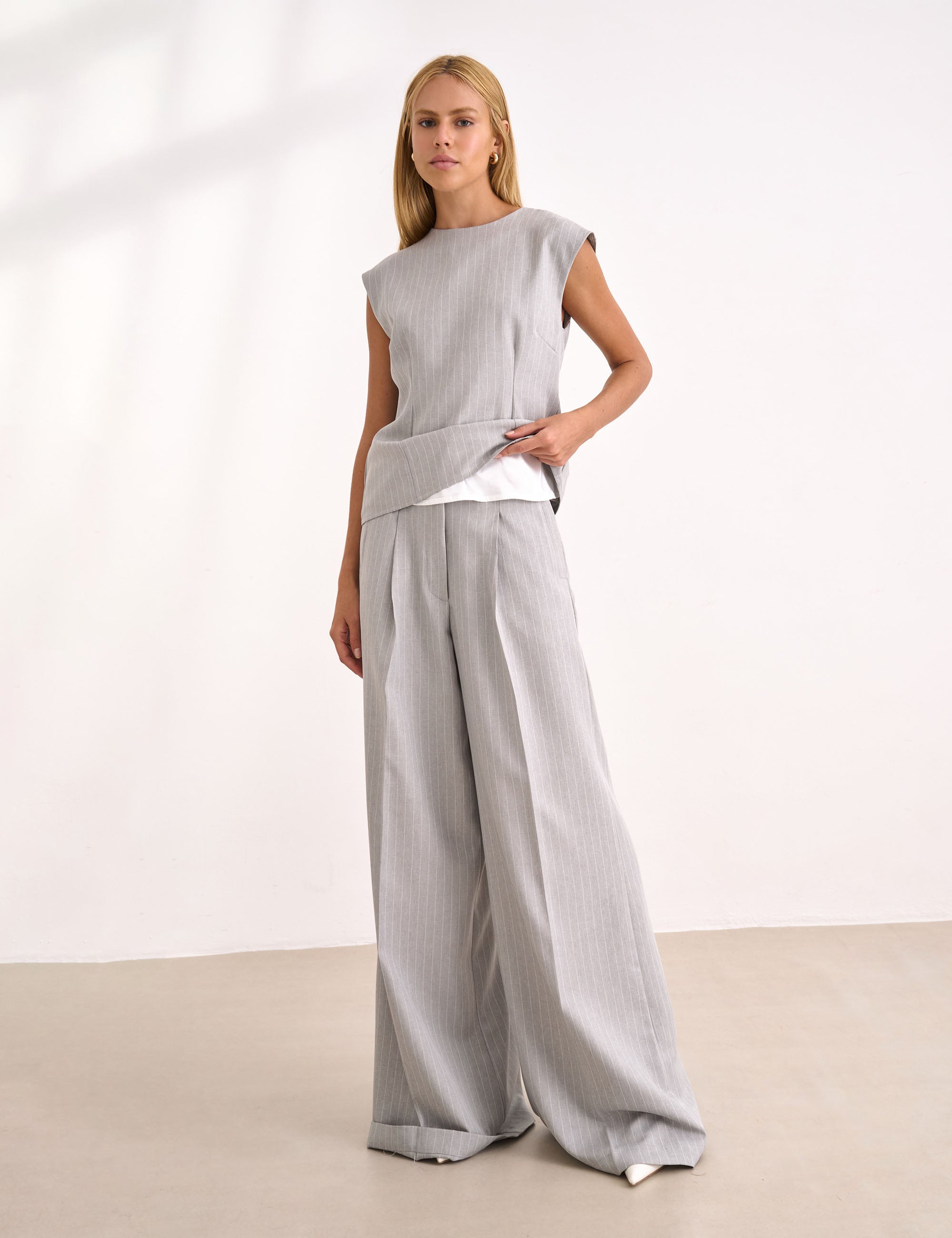 Blusa Magriet Alfaiataria Cinza