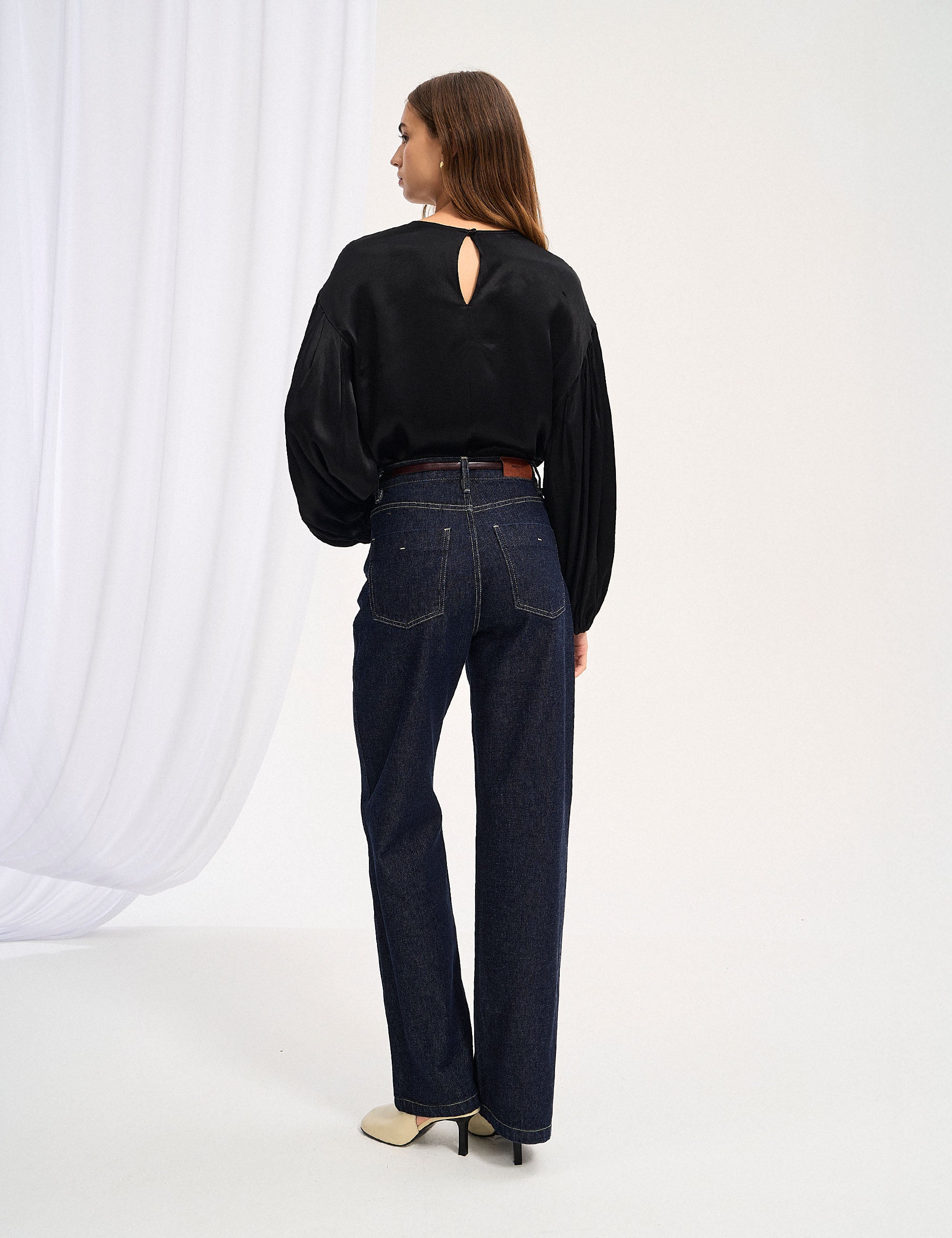 Blusa Celine Bufante Preto