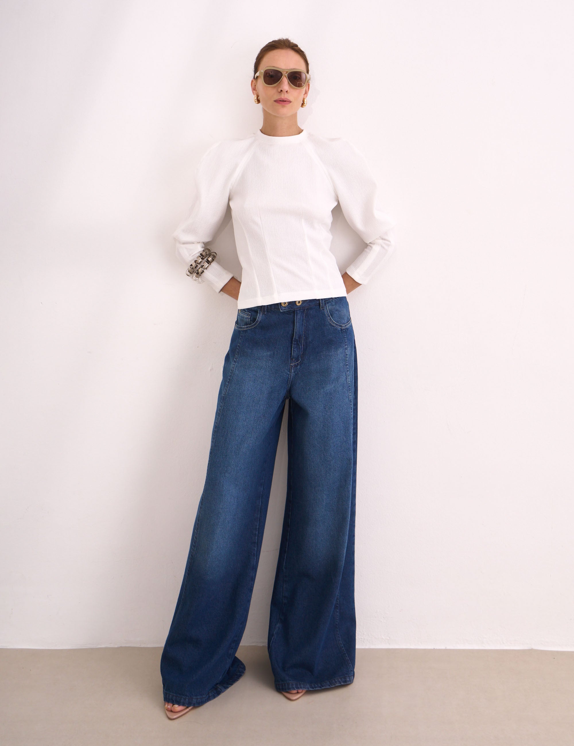 Blusa Manon Tweed Off White