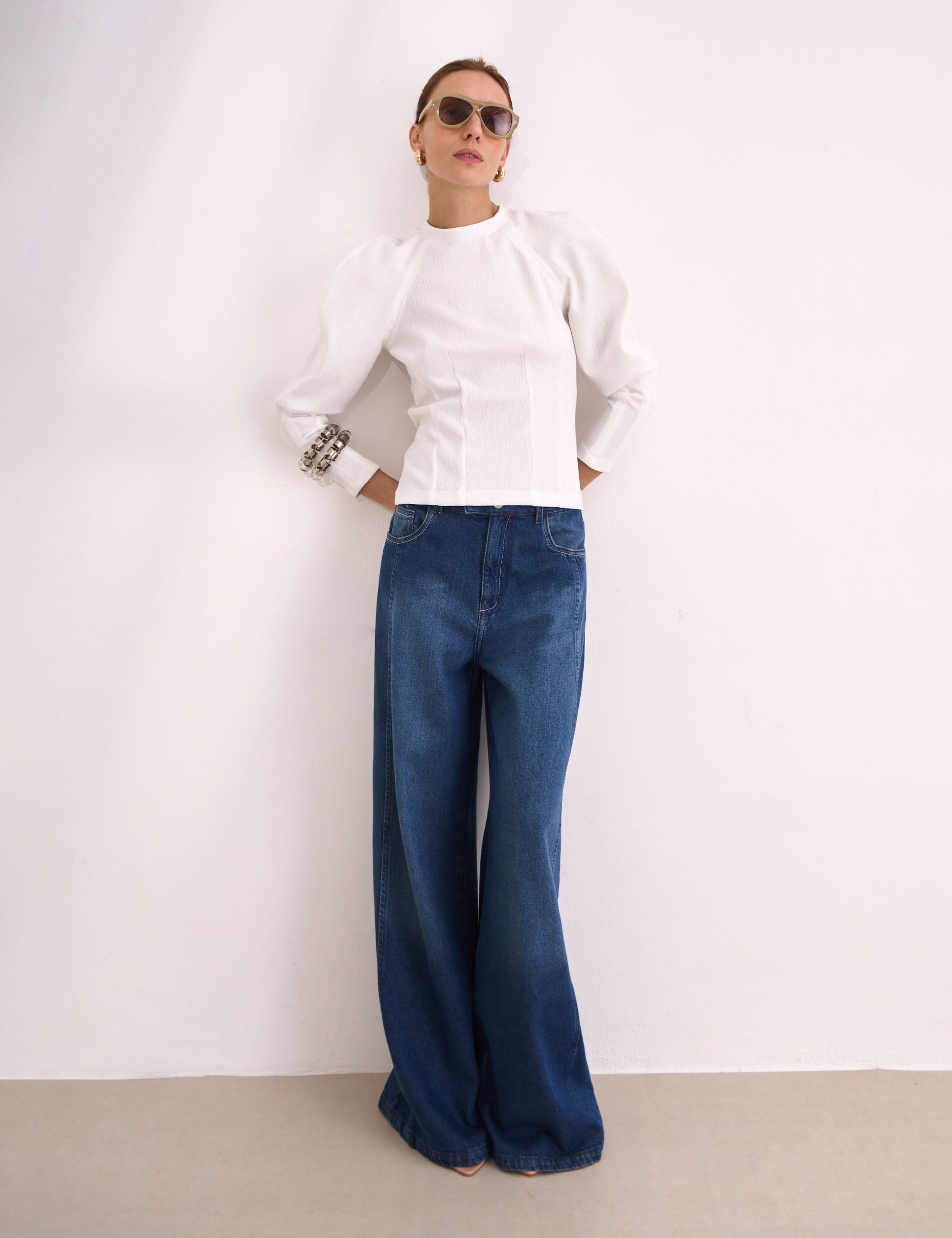 Blusa Manon Tweed Off White