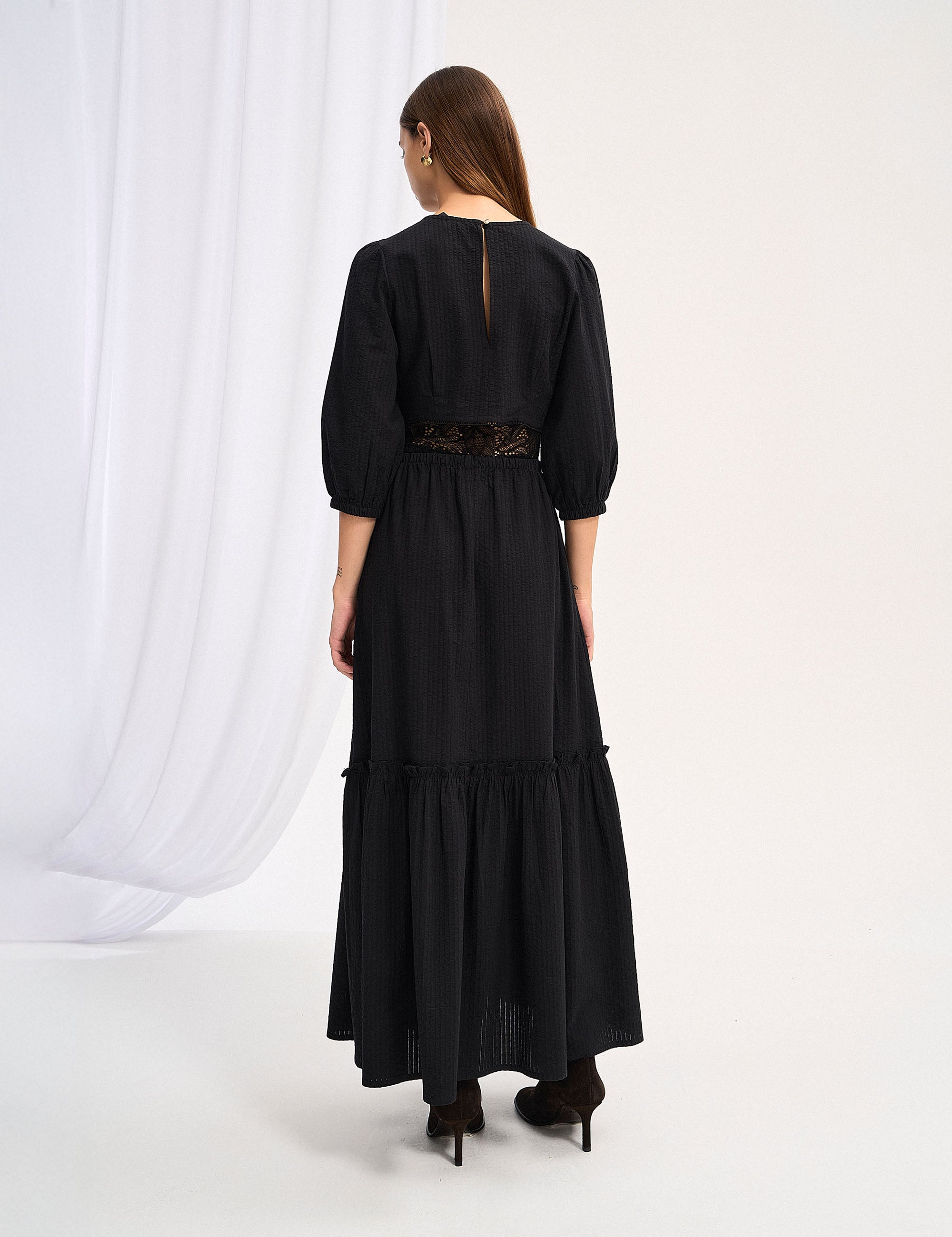 Blusa Manu Tricoline Preto