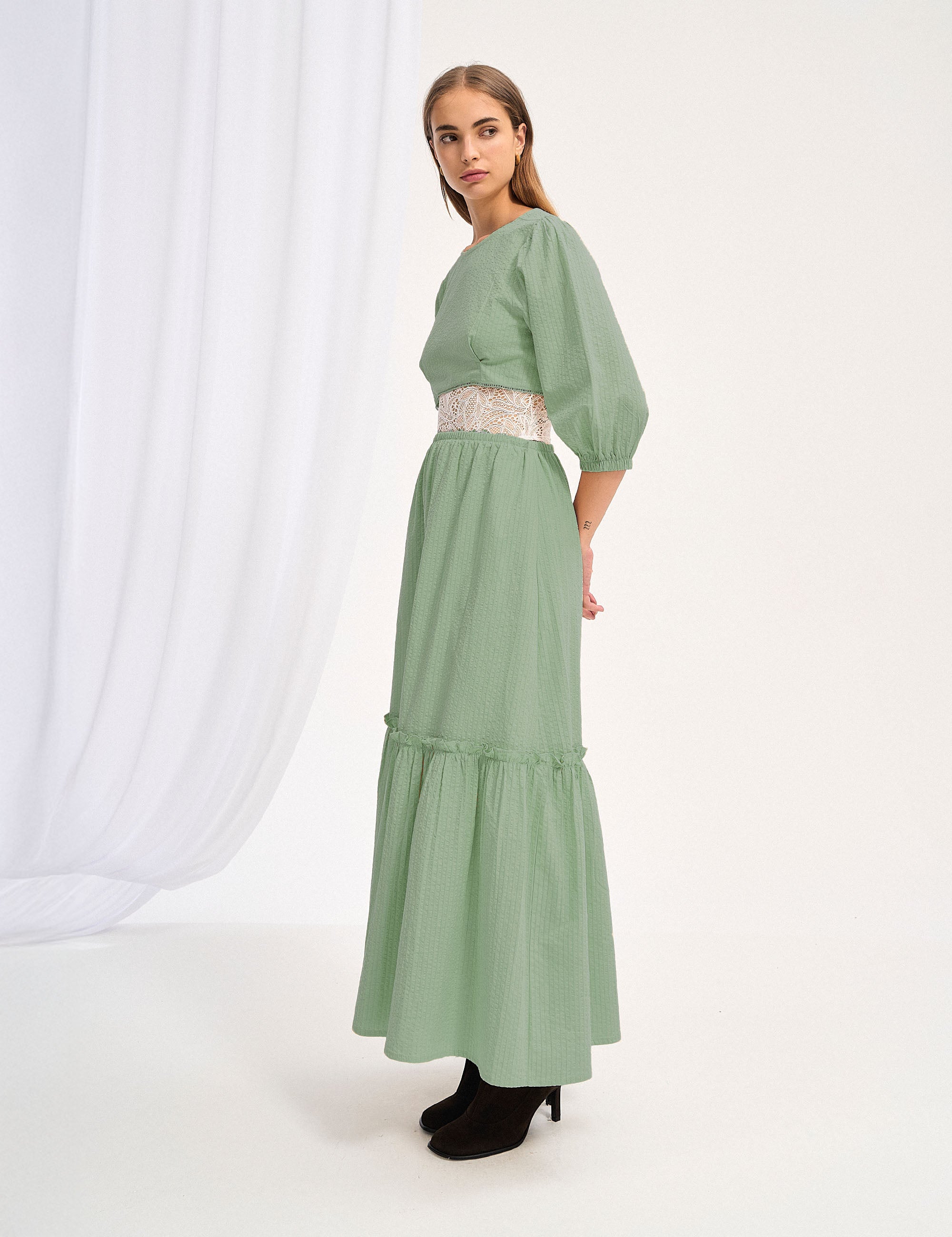 Blusa Manu Tricoline Verde