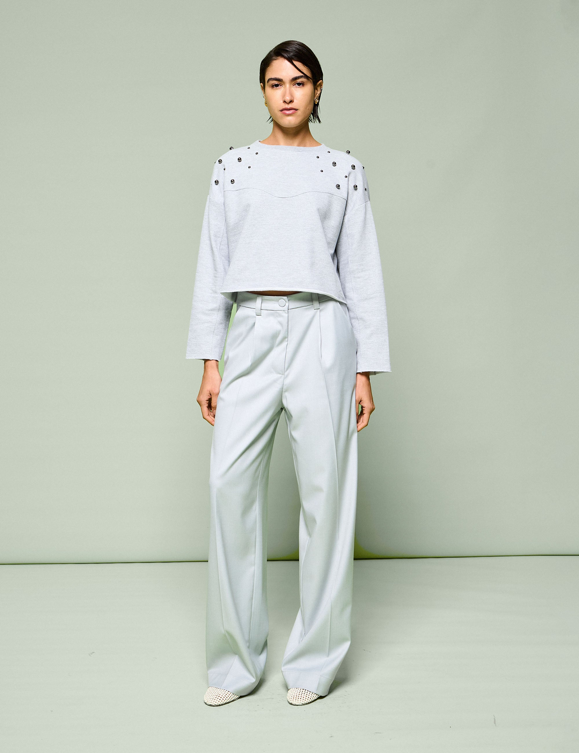 Blusa Marjorie Apliques Mescla