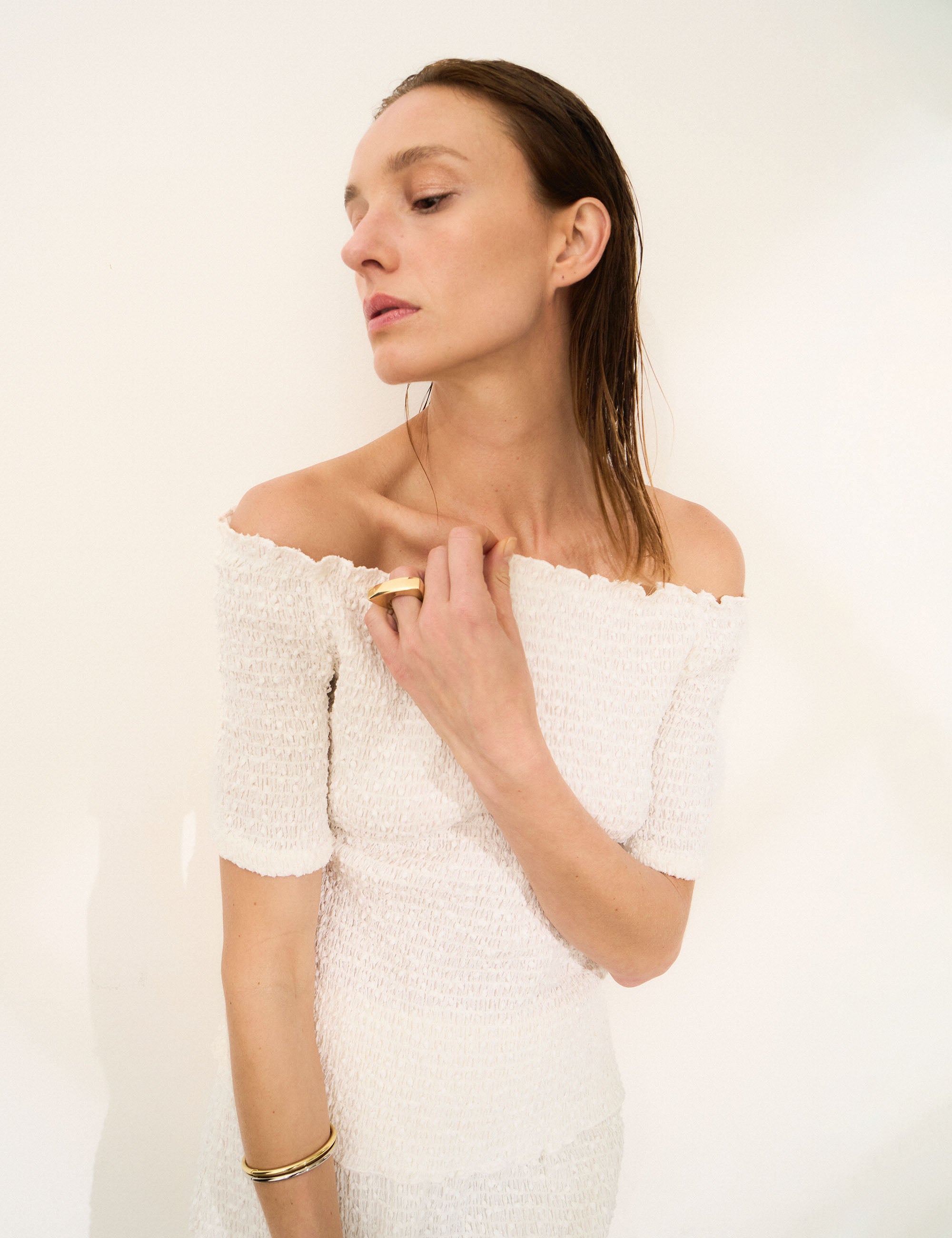 Blusa Mia Plissada Off White