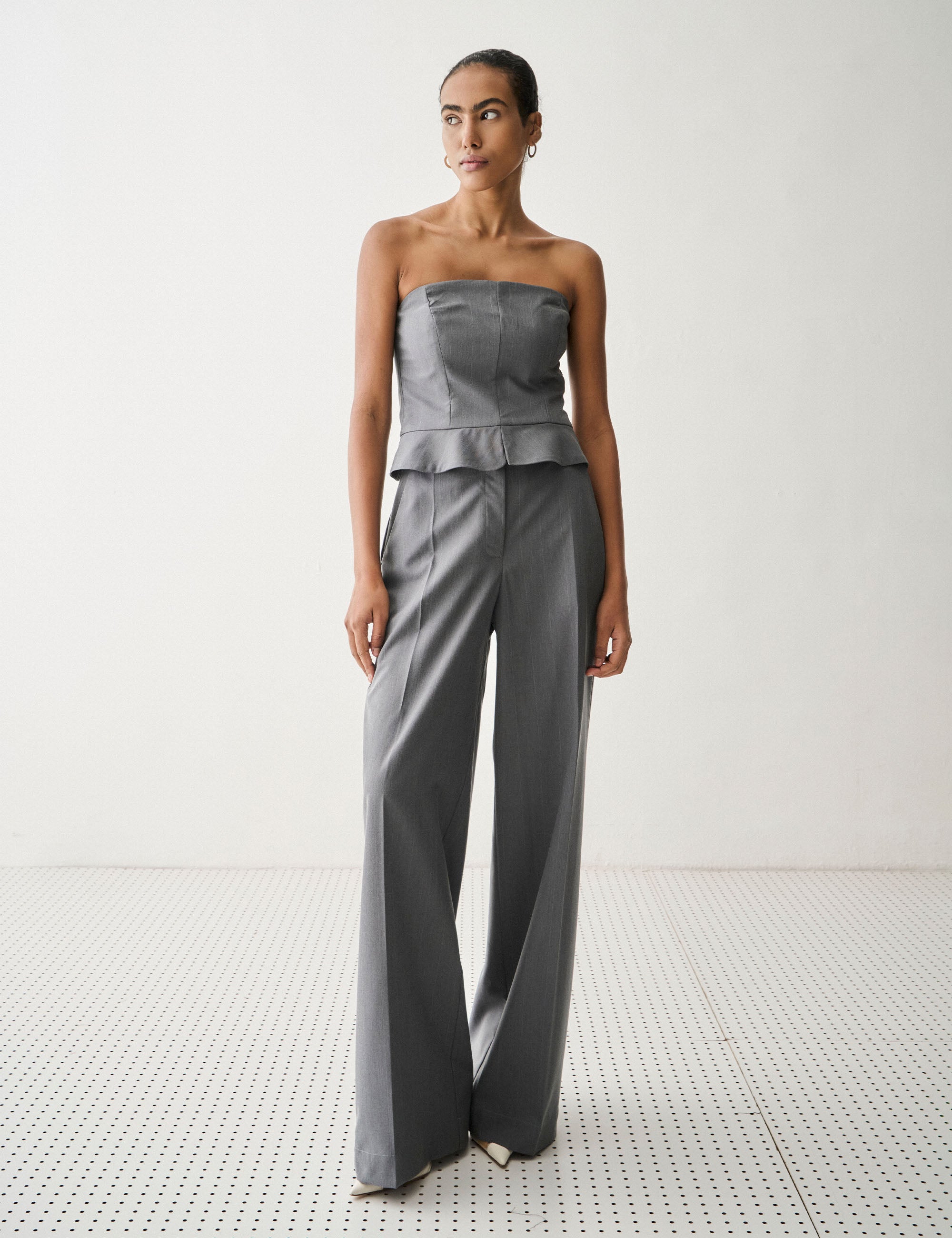 Blusa Nysa Alfaiataria Cinza