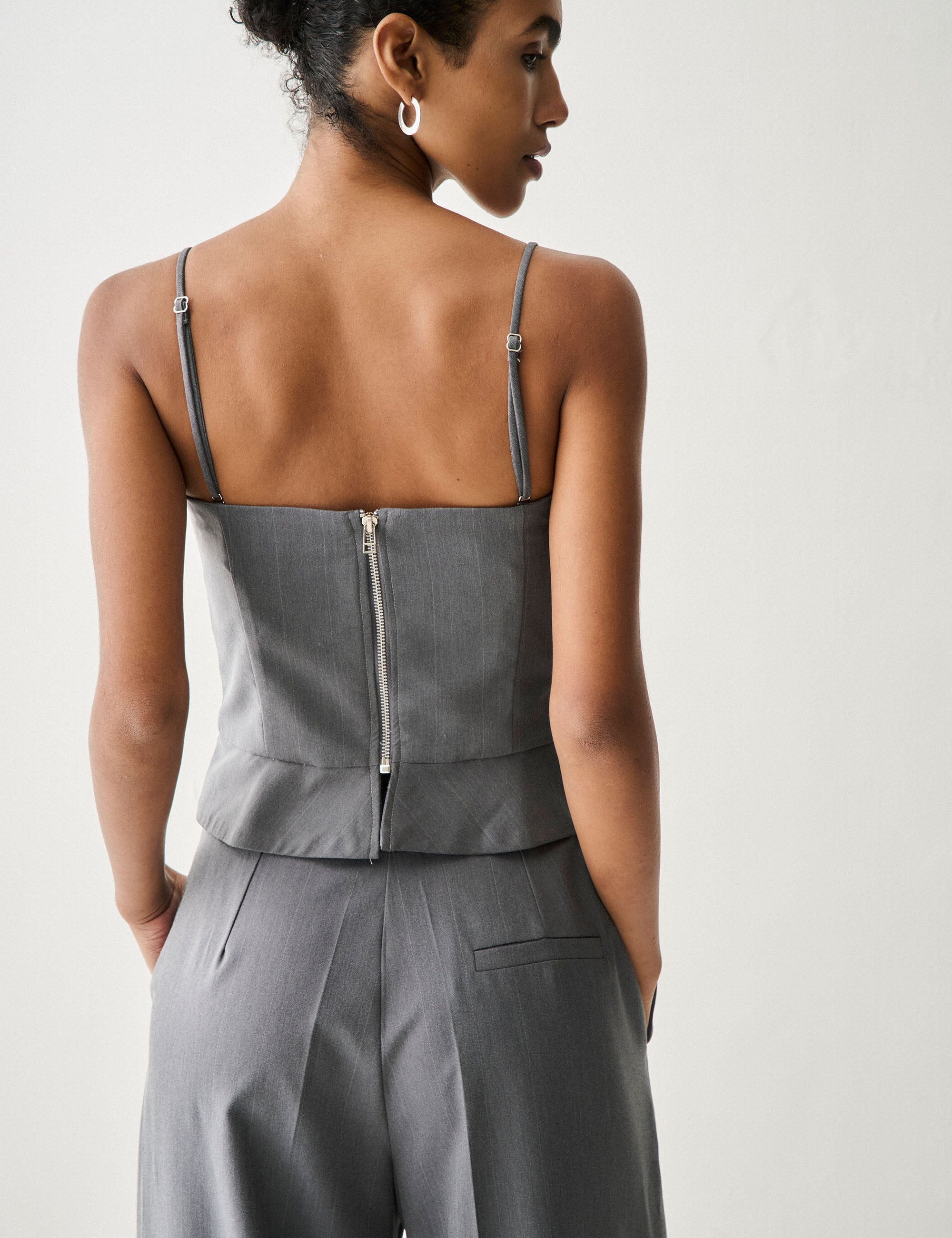 Blusa Nysa Alfaiataria Cinza