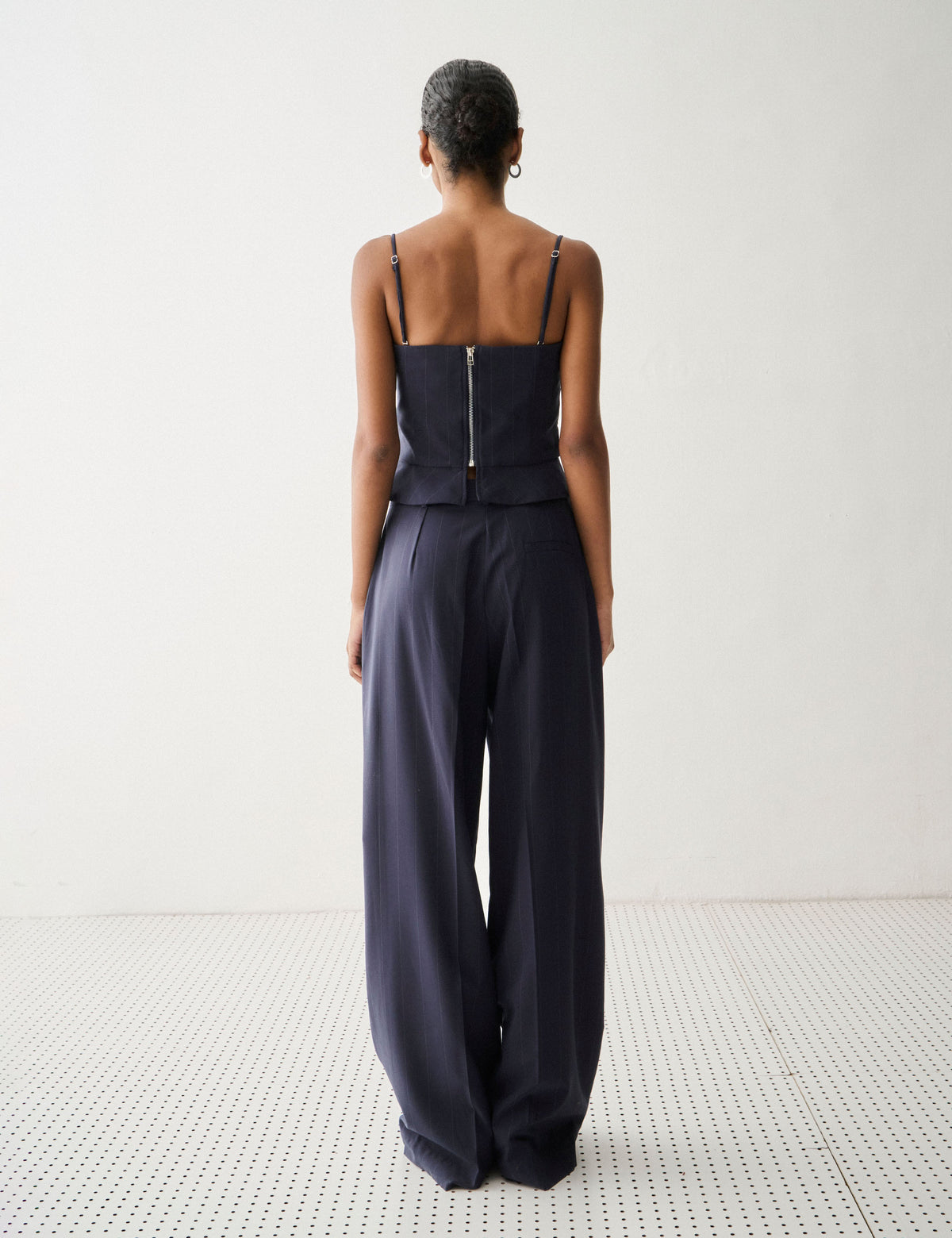 Blusa Nysa Alfaiataria Marinho