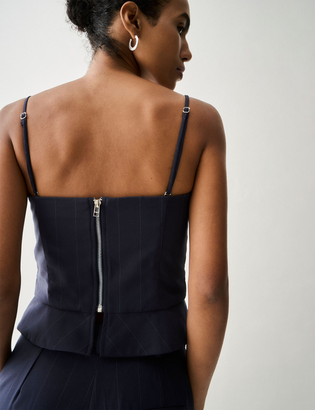 Blusa Nysa Alfaiataria Marinho