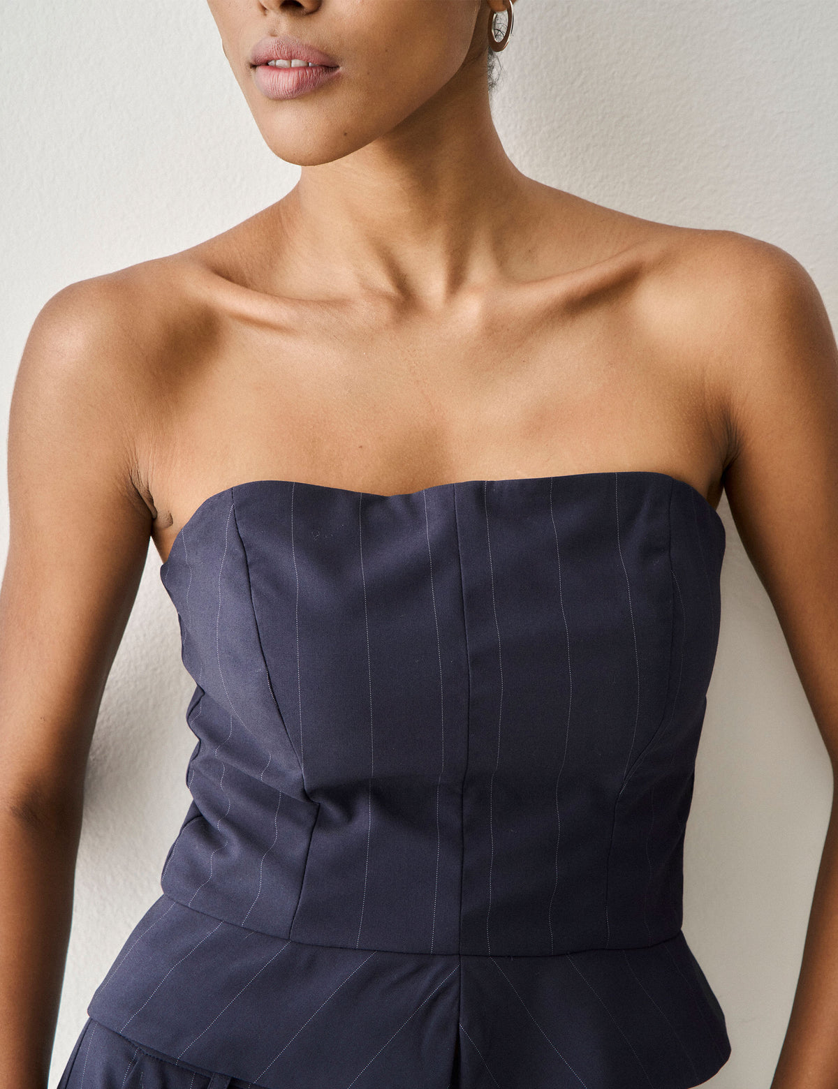 Blusa Nysa Alfaiataria Marinho