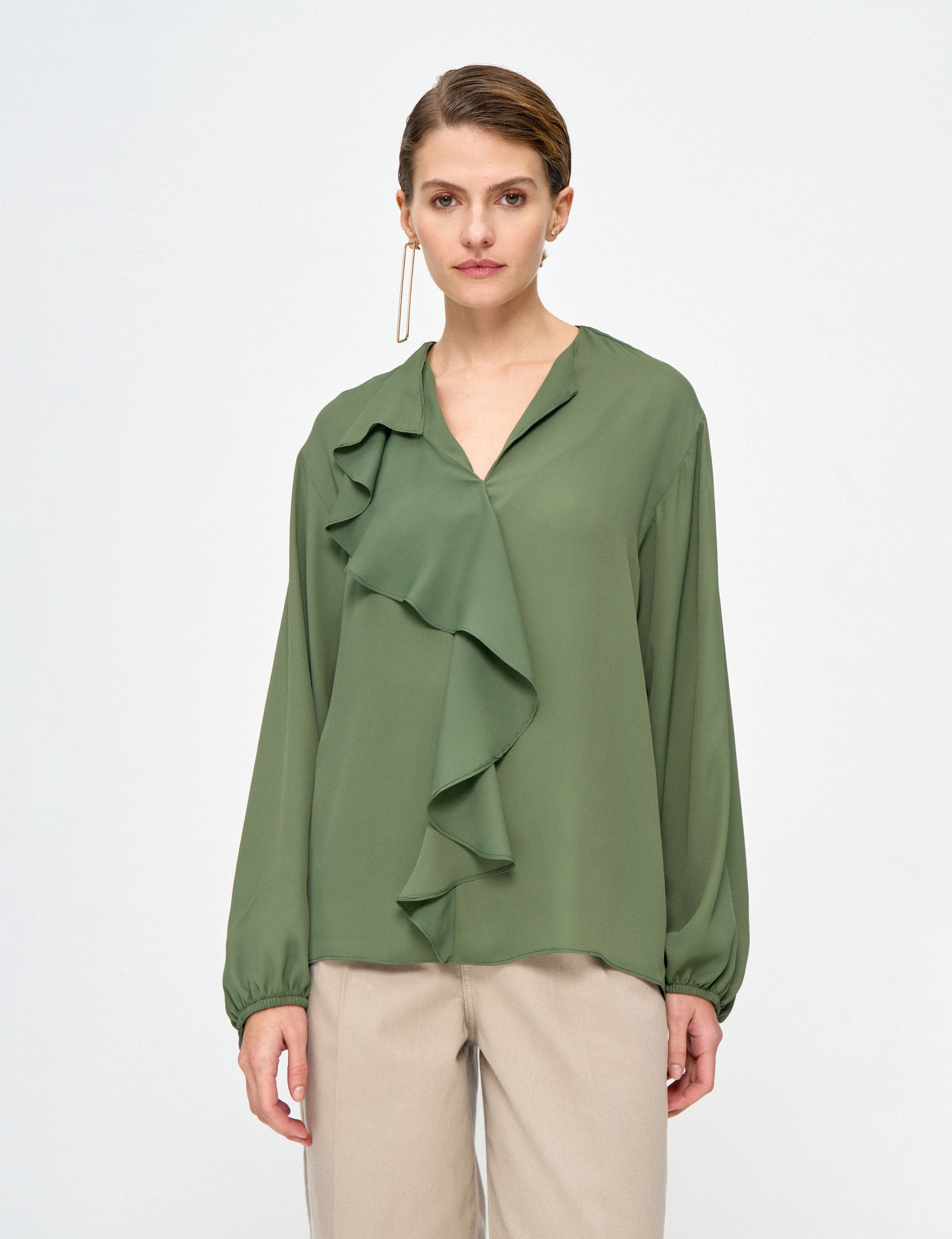 Blusa Paola Crepe Militar