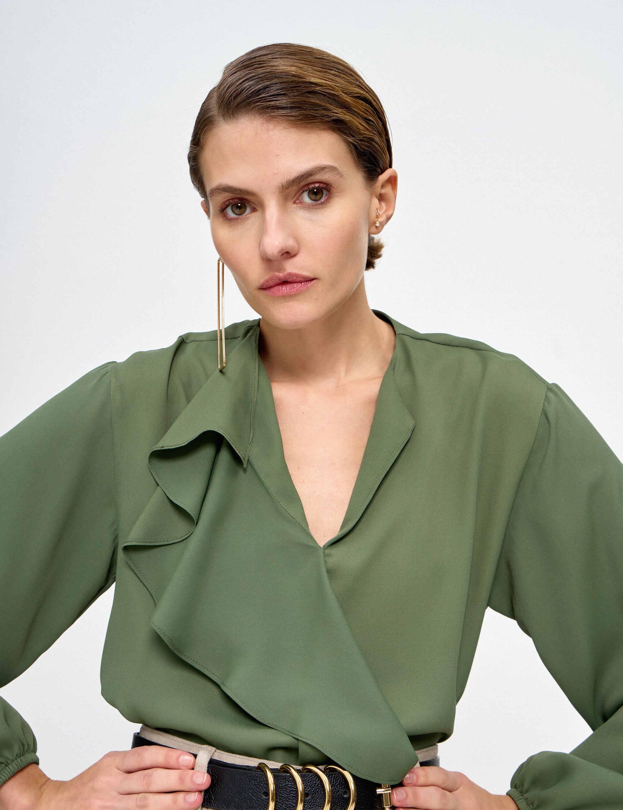 Blusa Paola Crepe Militar