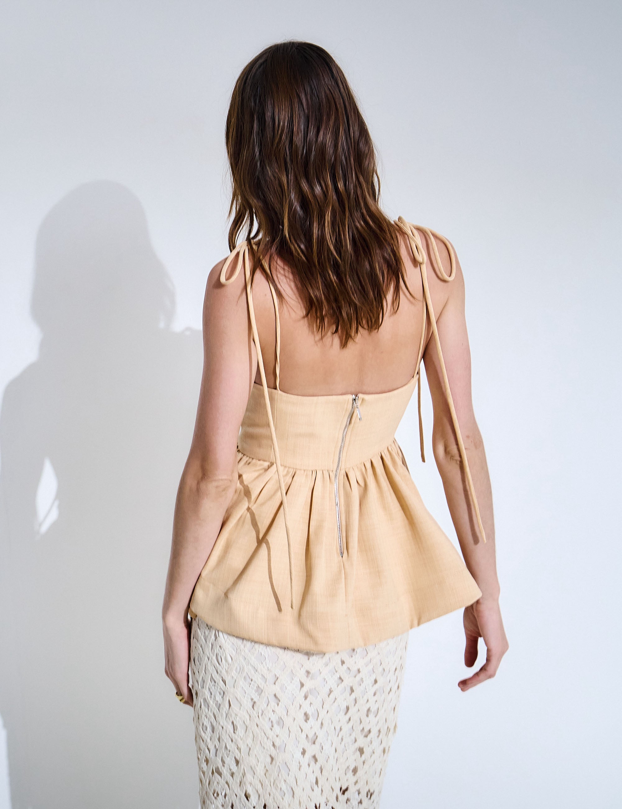 Blusa Peplum Iaia Papaya