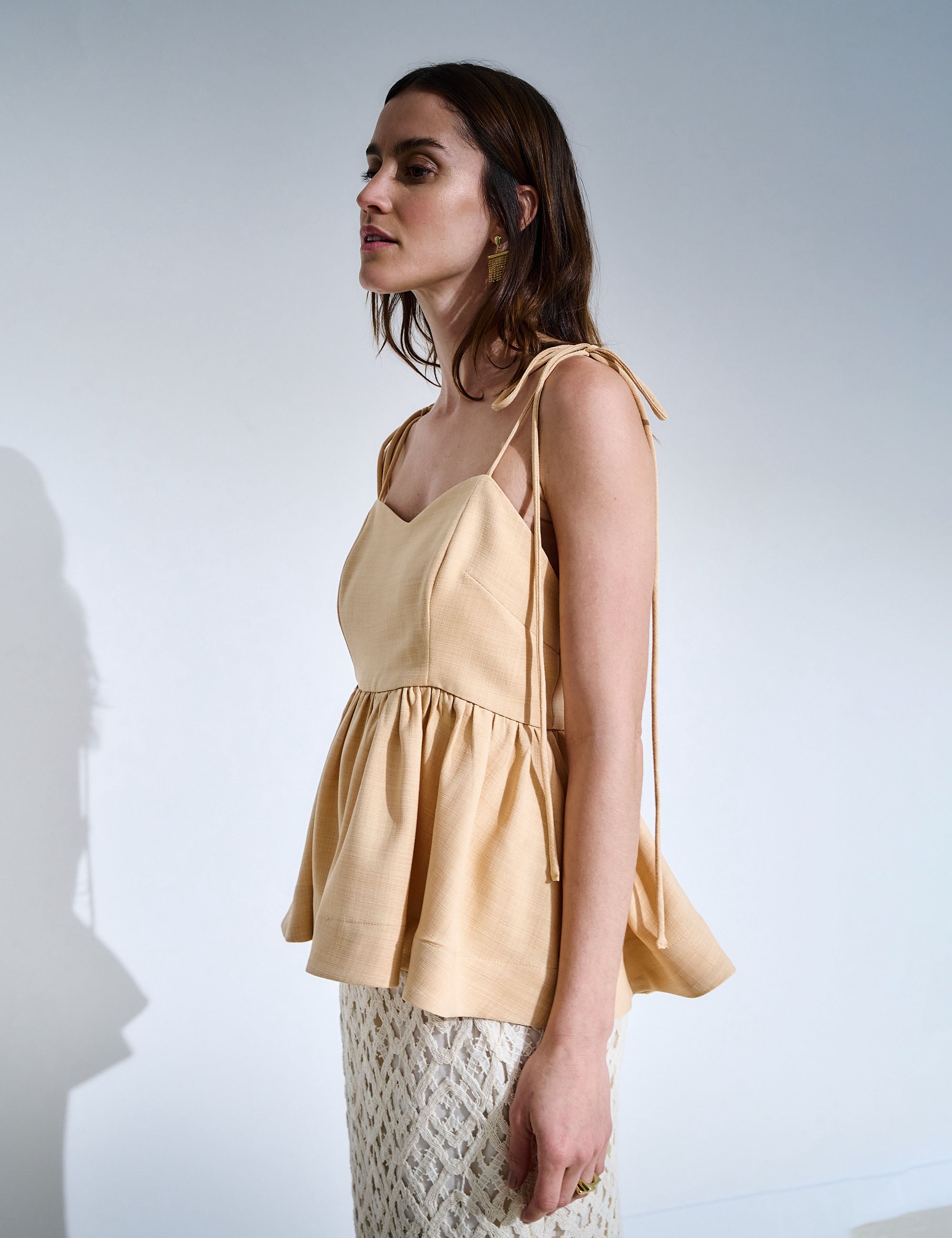 Blusa Peplum Iaia Papaya
