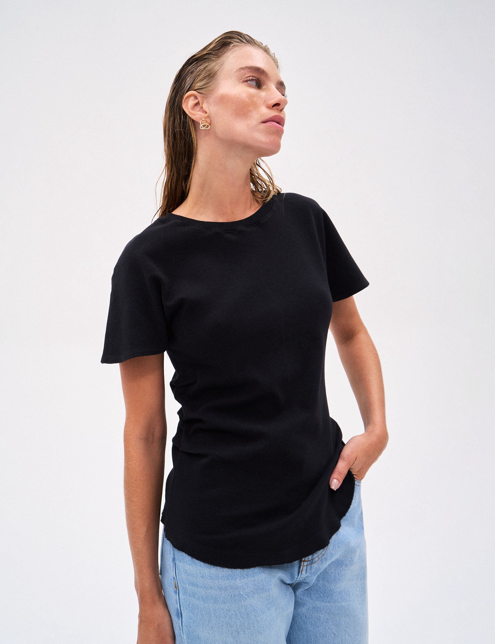 Blusa Perola Assimétrica Preto
