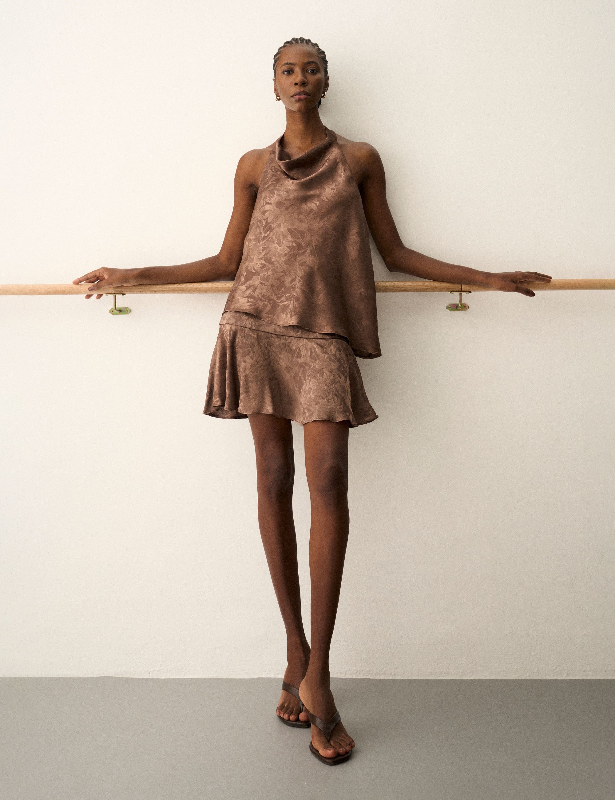 Blusa Pietra Jacquard Marrom