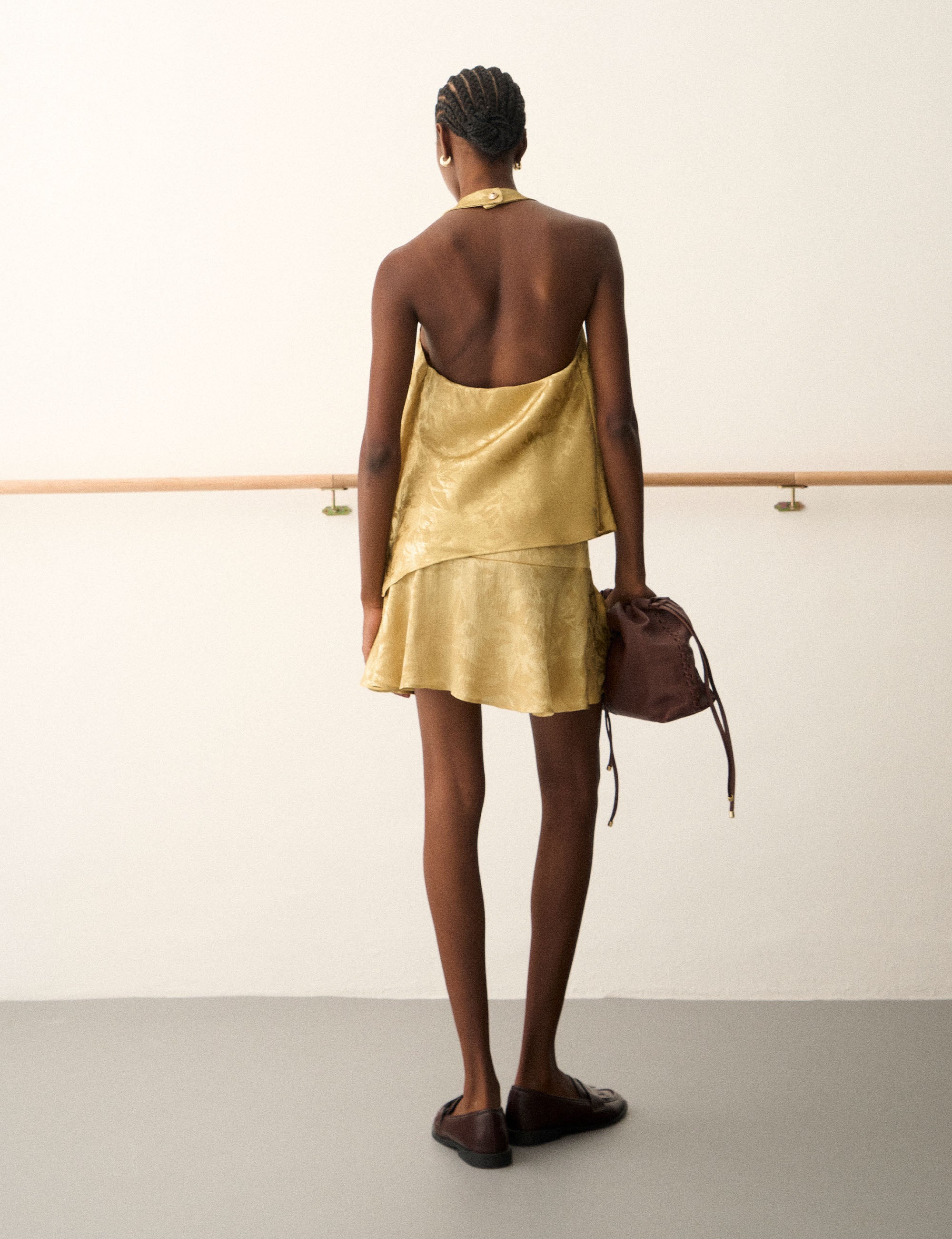 Blusa Pietra Jacquard Mostarda
