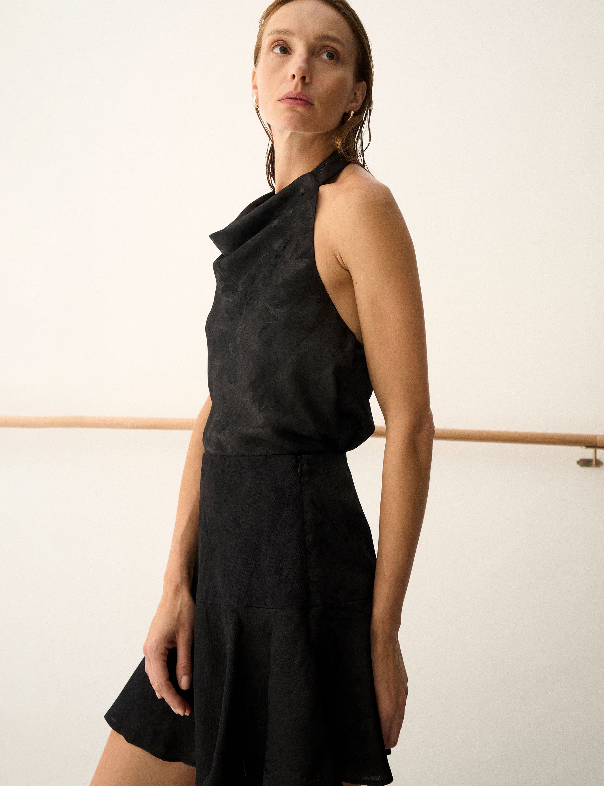 Blusa Pietra Jacquard Preto
