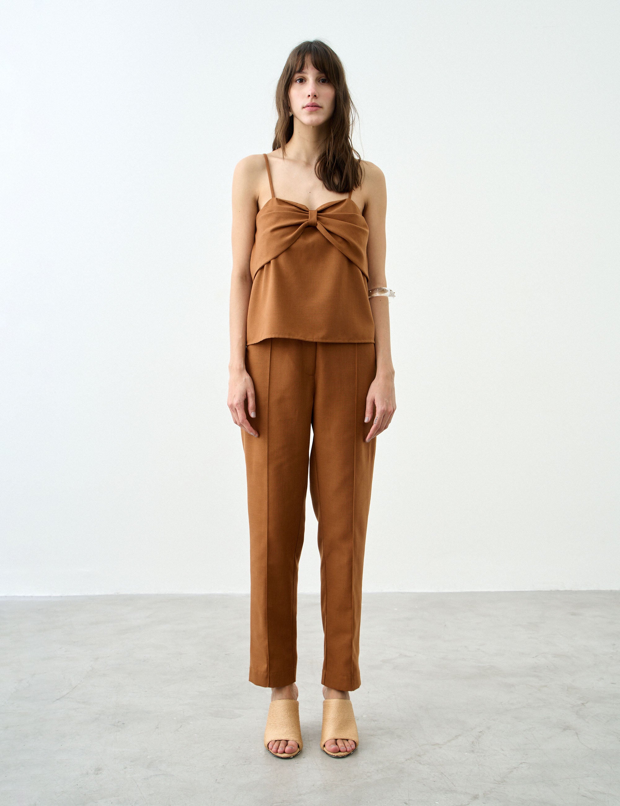 Blusa Positano Alfaiataria Marrom