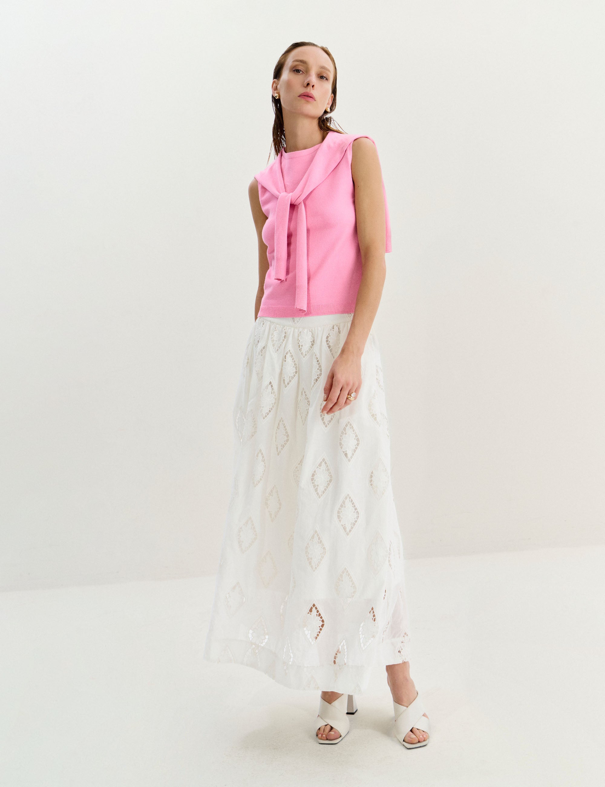 Blusa Pullover Tricot Rosa | Nanaminze