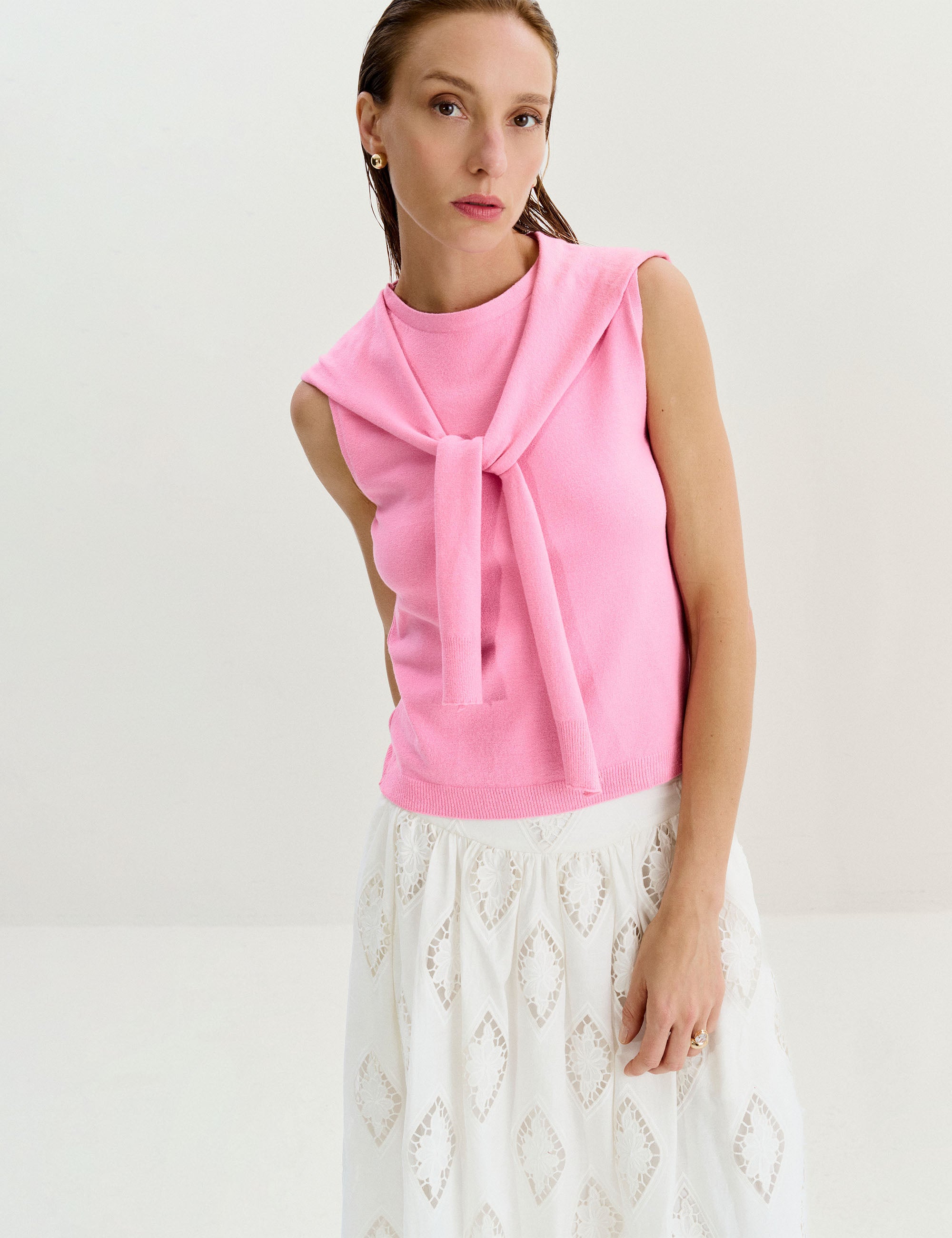 Blusa Pullover Tricot Pink Real