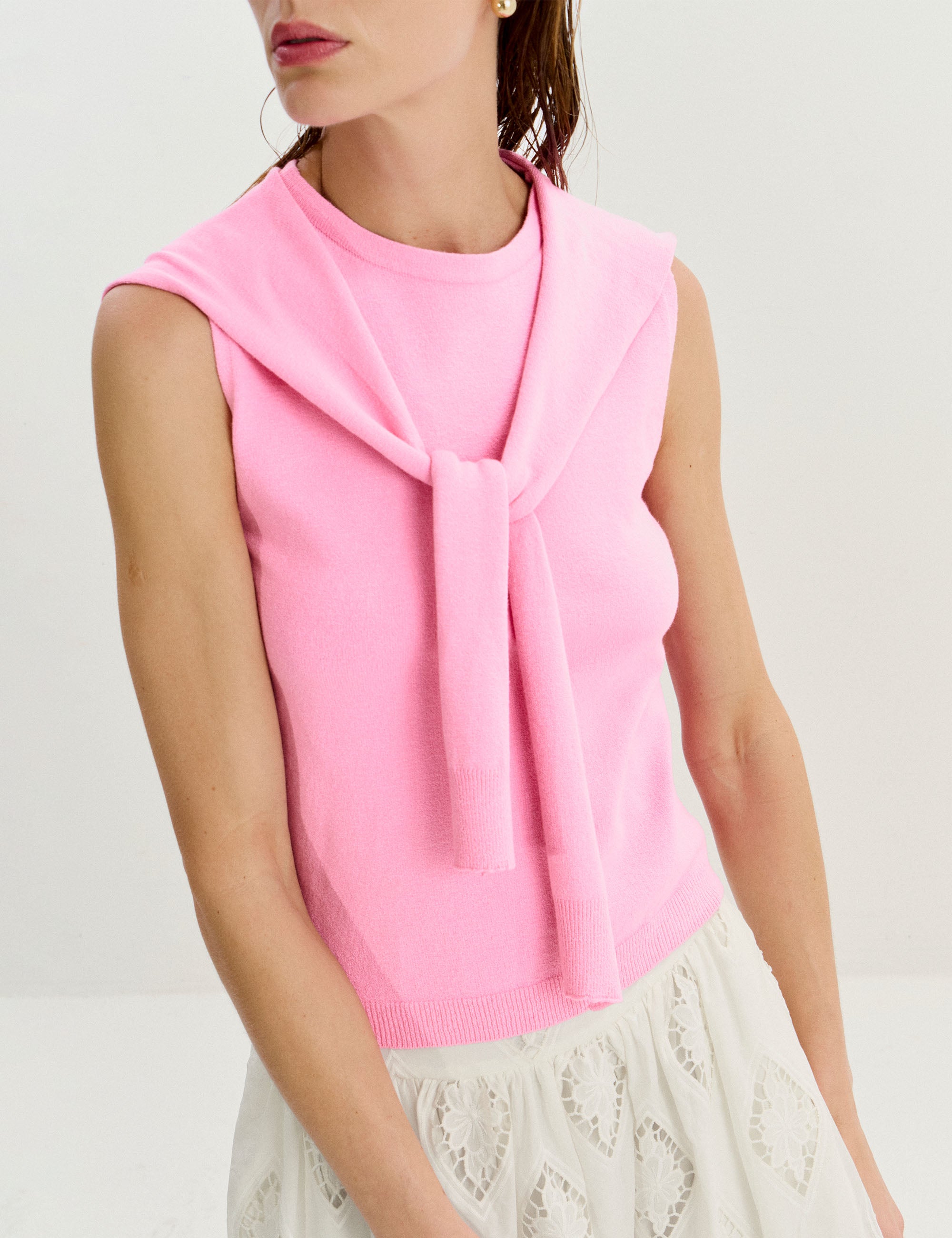 Blusa Pullover Tricot Pink Real