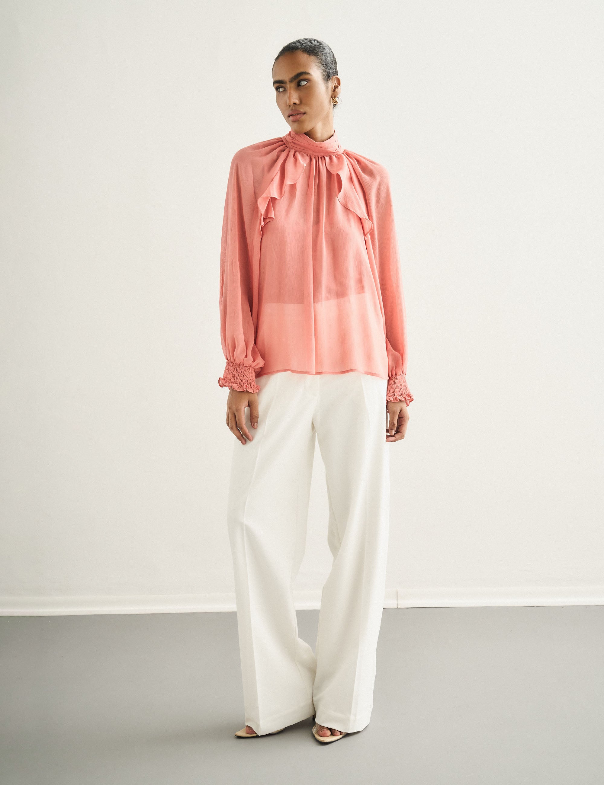 Blusa Rose Chiffon Pêssego