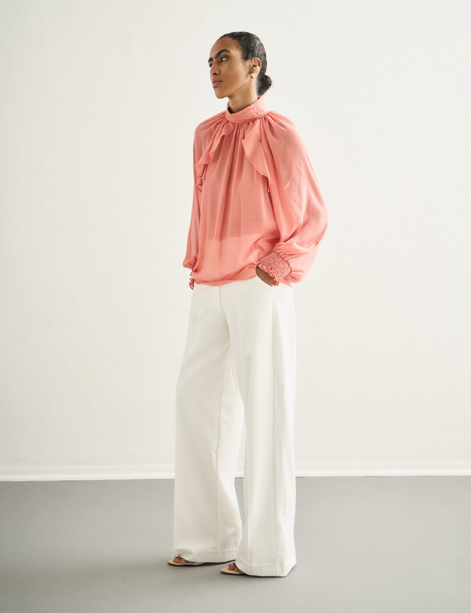 Blusa Rose Chiffon Pêssego