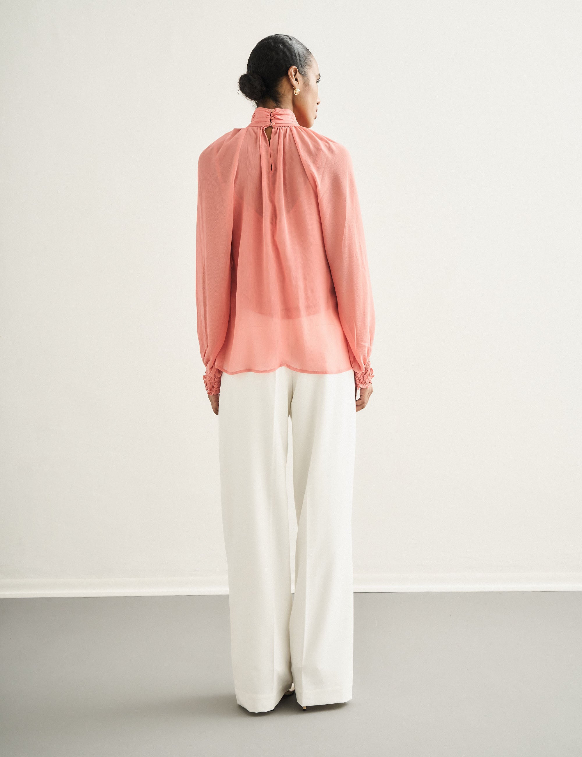 Blusa Rose Chiffon Pêssego