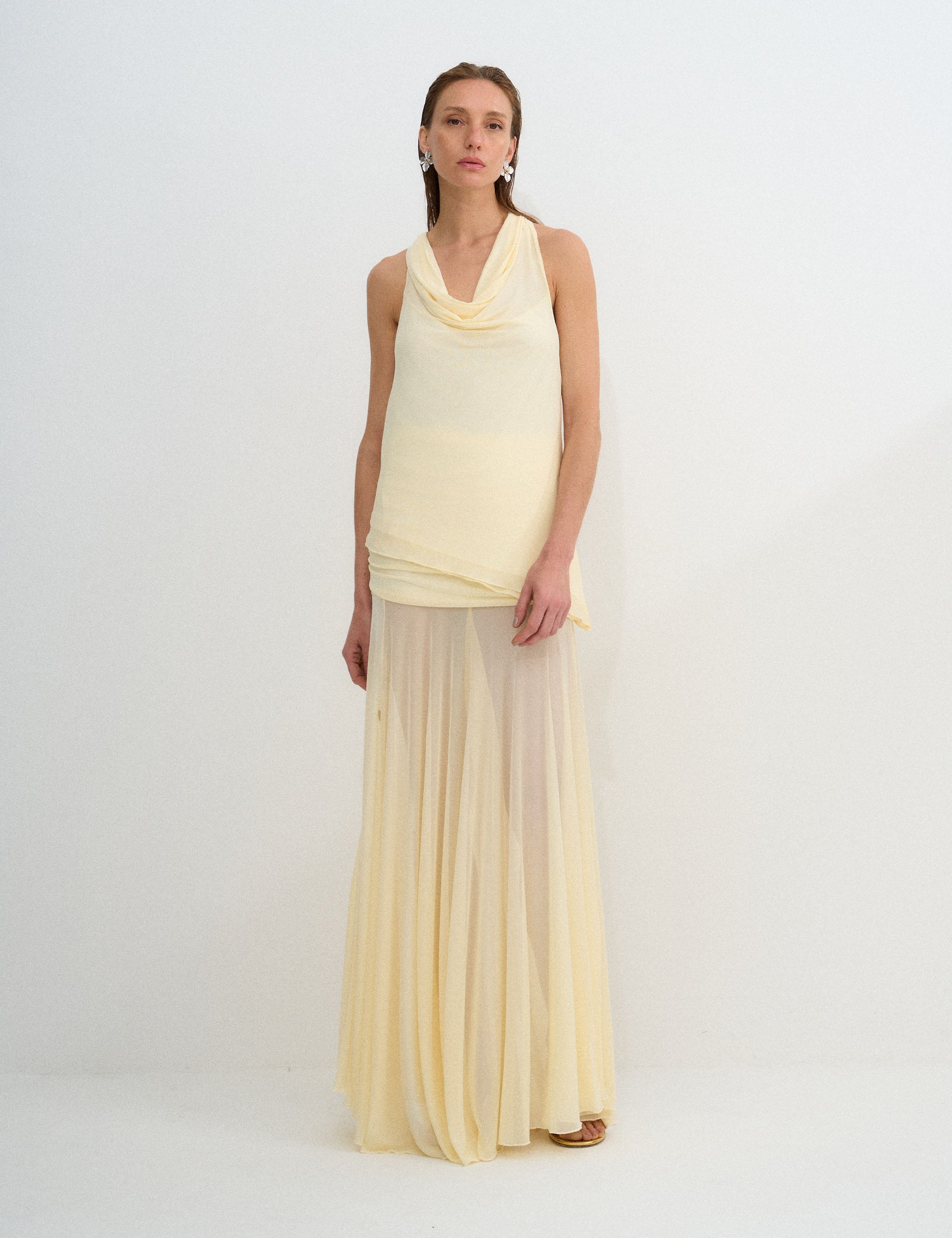 Blusa Sani Tule Amarelo