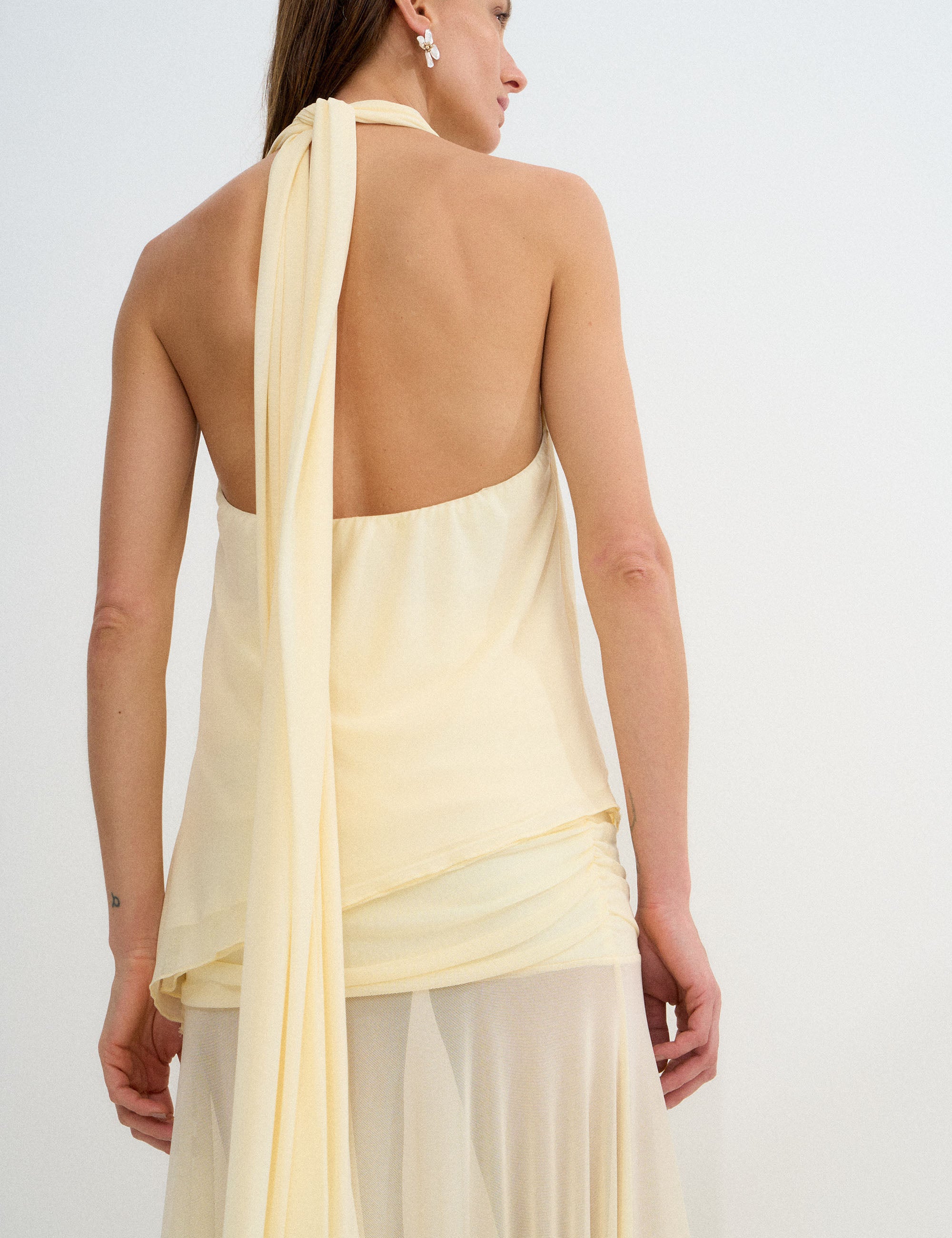Blusa Sani Tule Amarelo