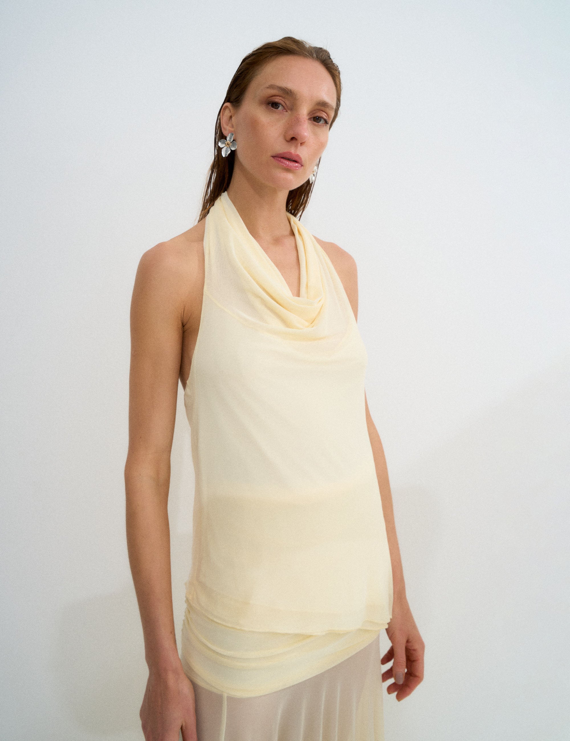 Blusa Sani Tule Amarelo