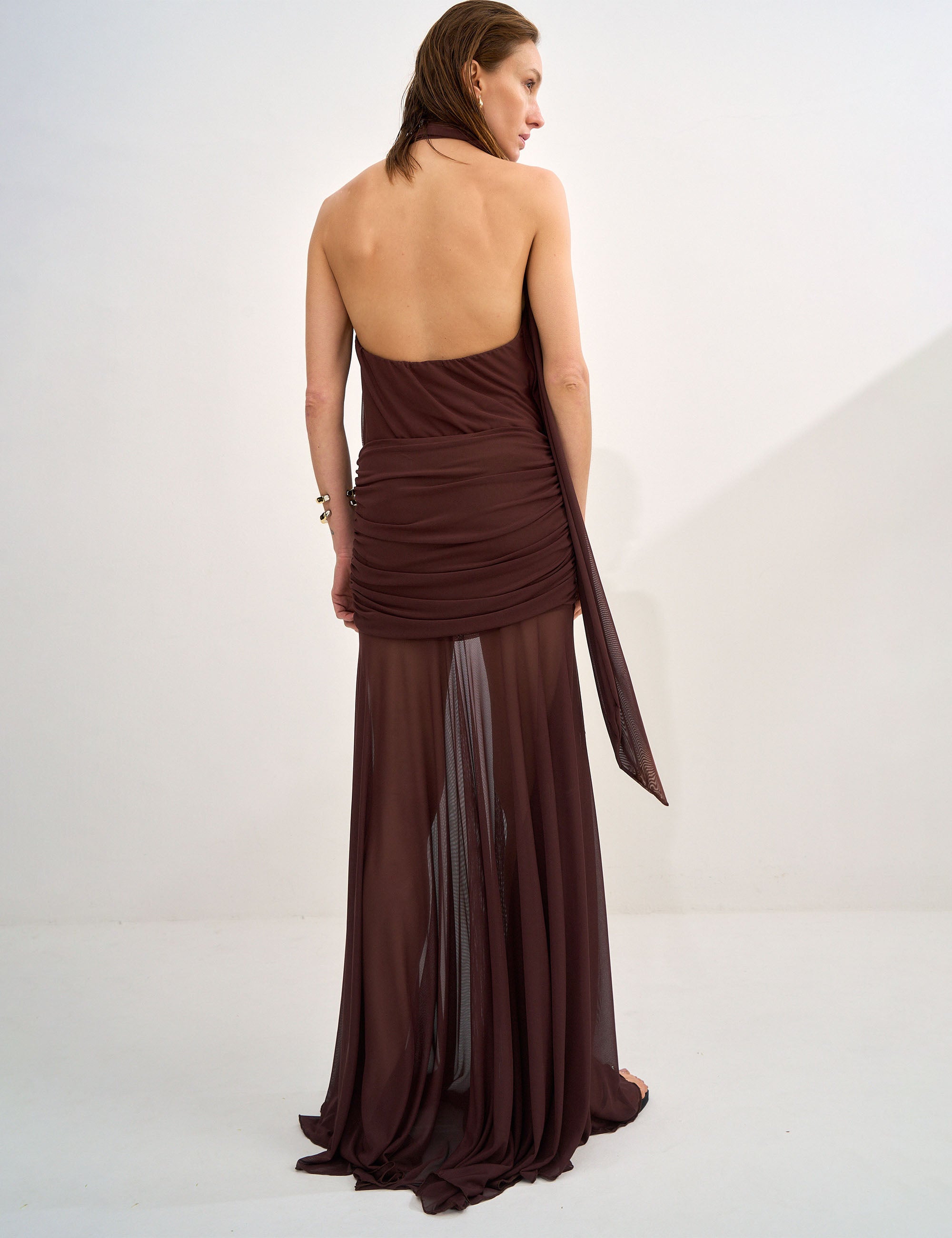 Blusa Sani Tule Marrom
