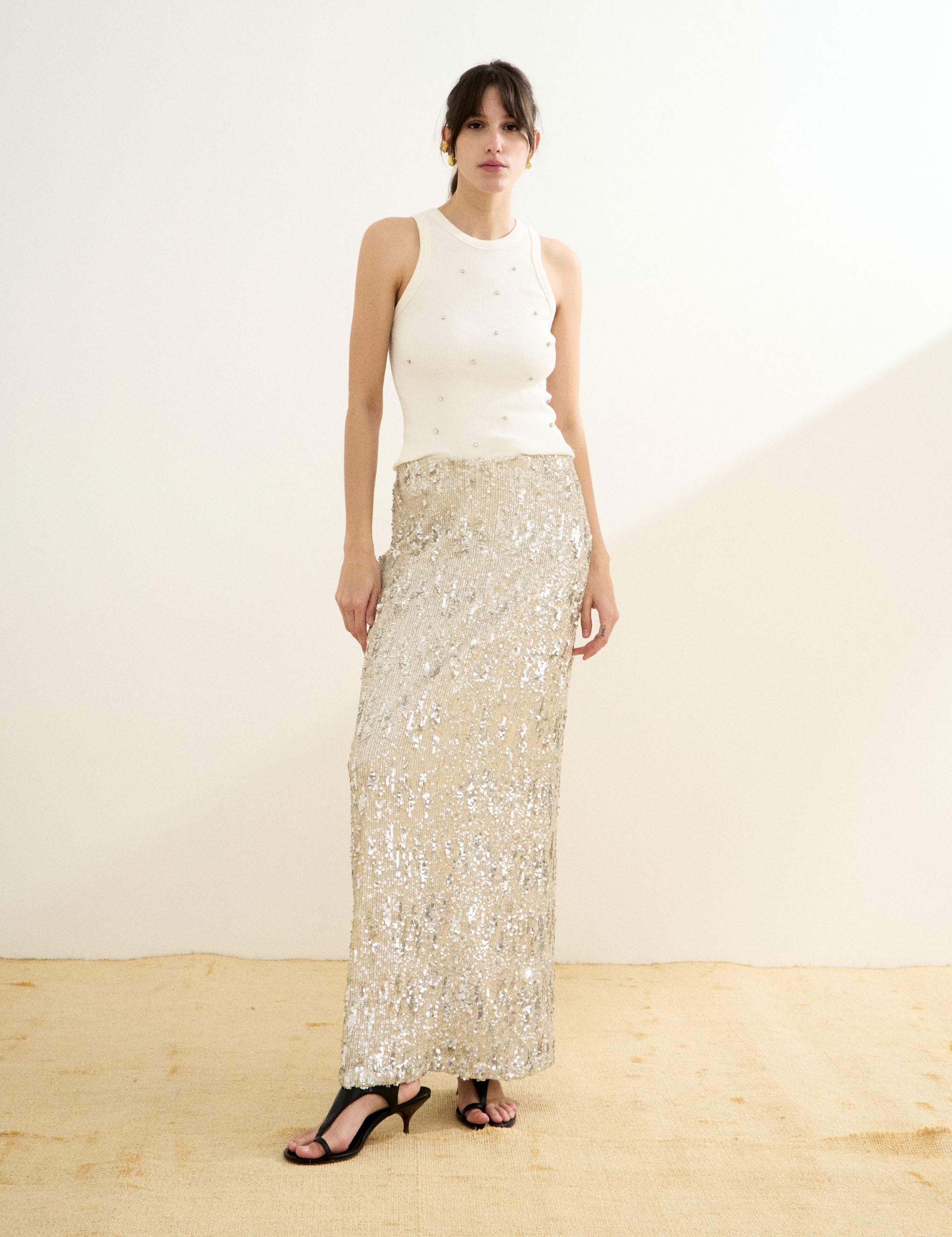 Blusa Shine Canelada Off White