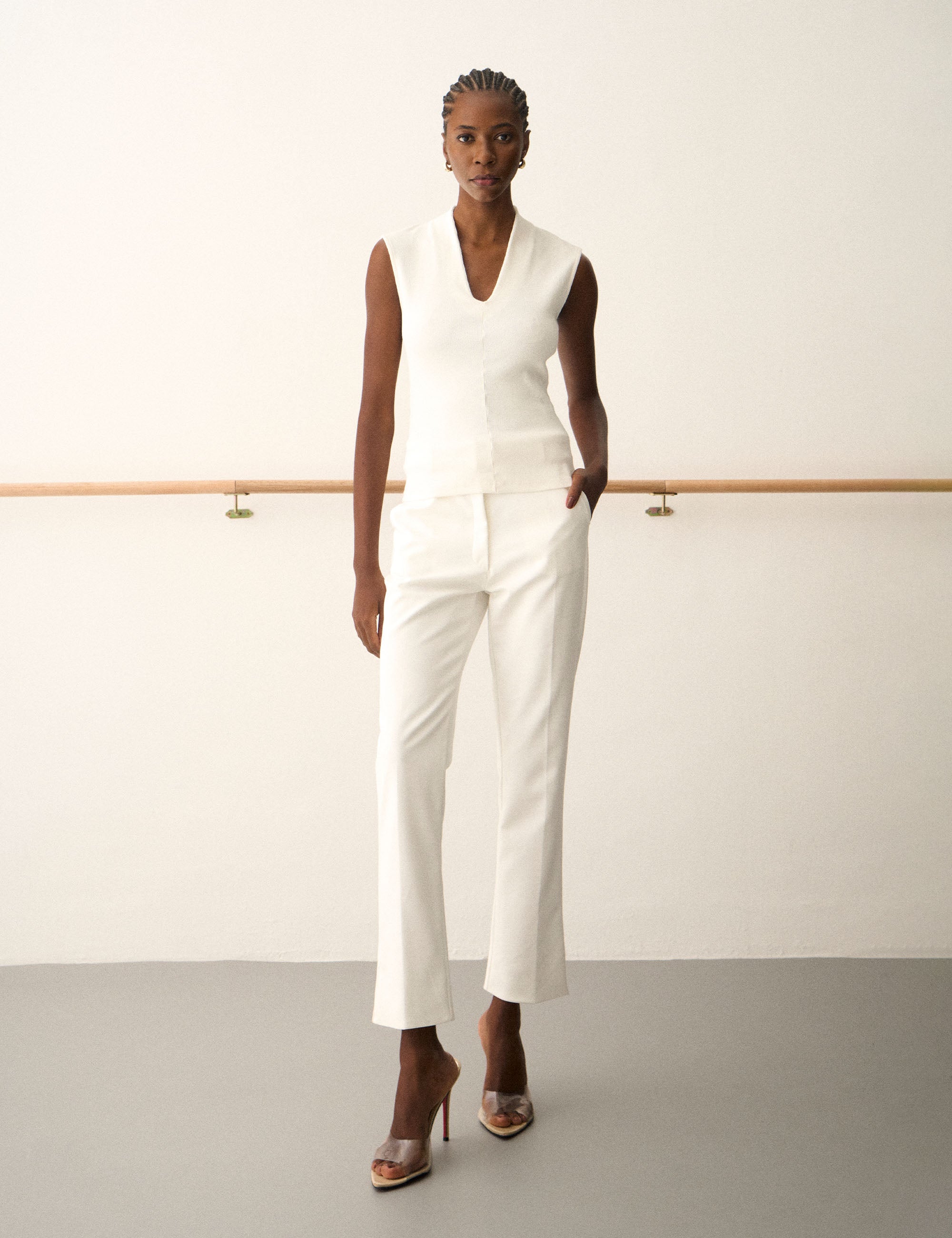 Calça Cintia Alfaiataria Off White