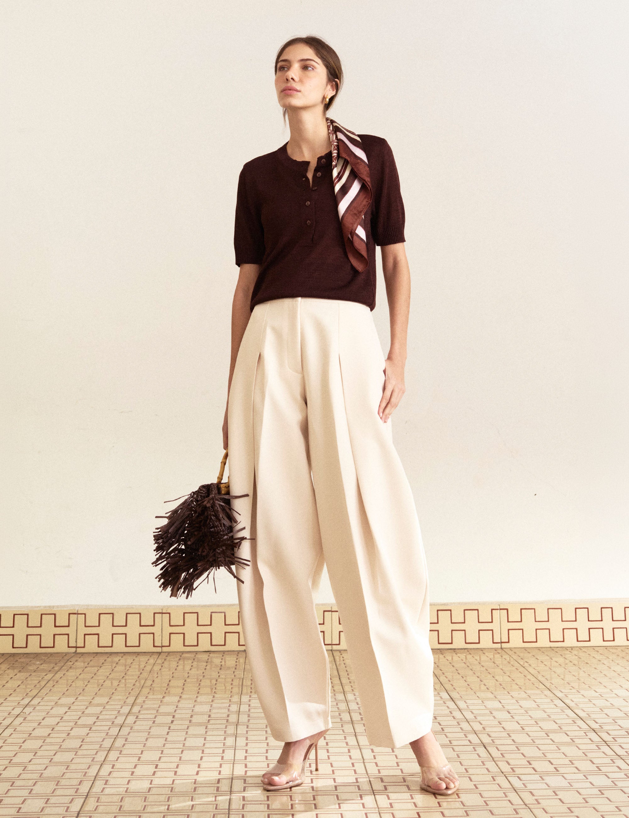 Blusa Viscose Tricot Coffee