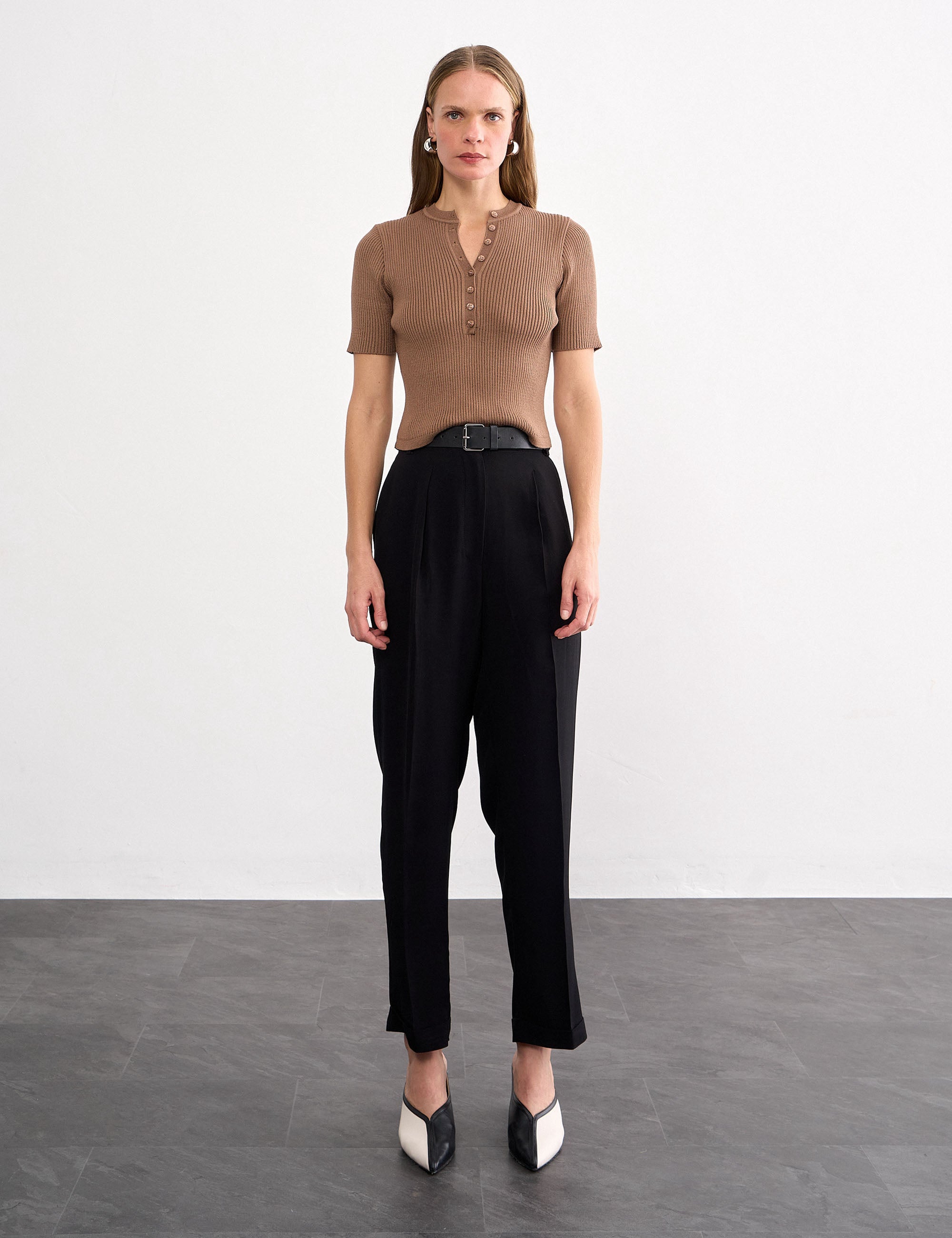 Blusa Yani Tricot Camelo