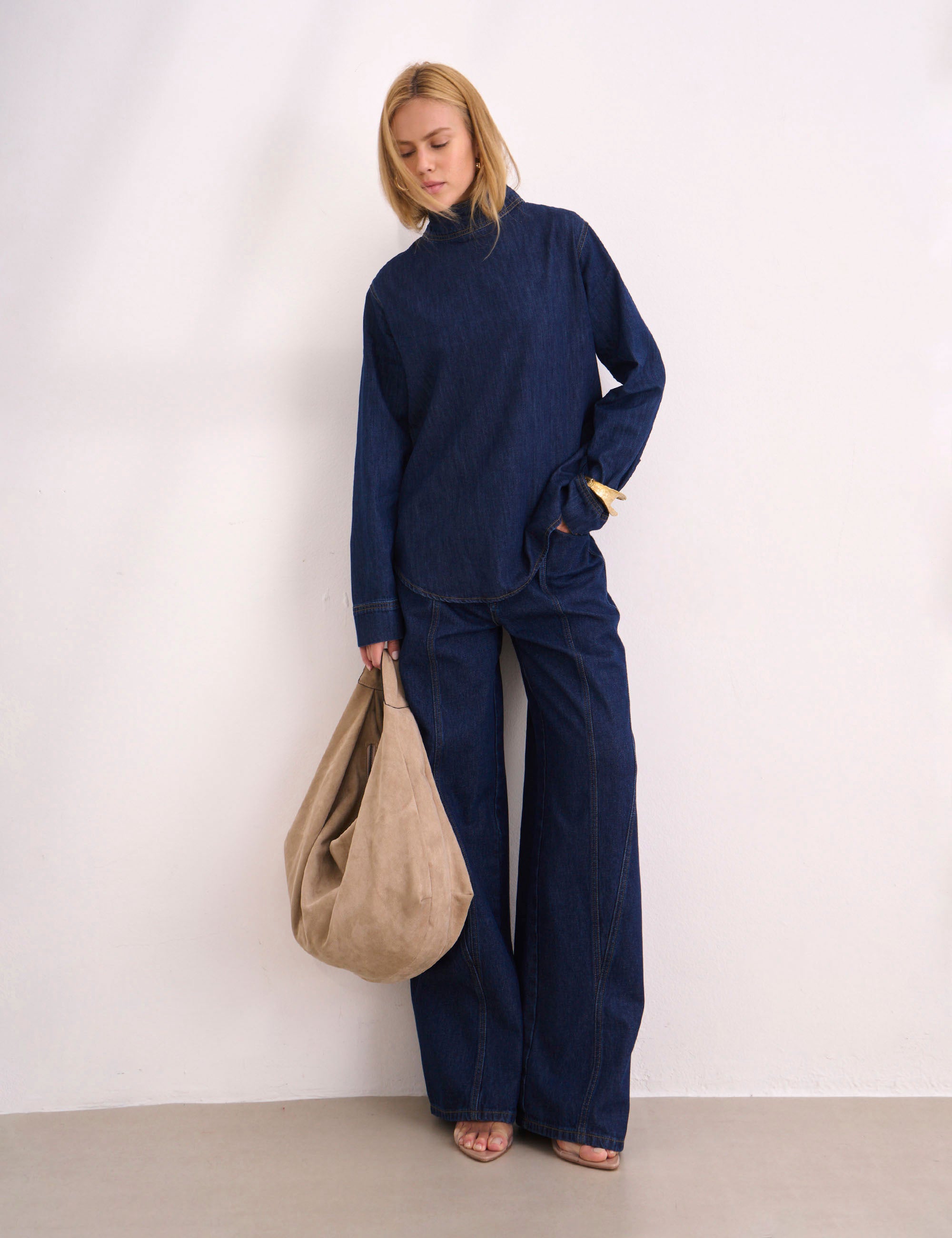 Blusa Zoe Denim Médio