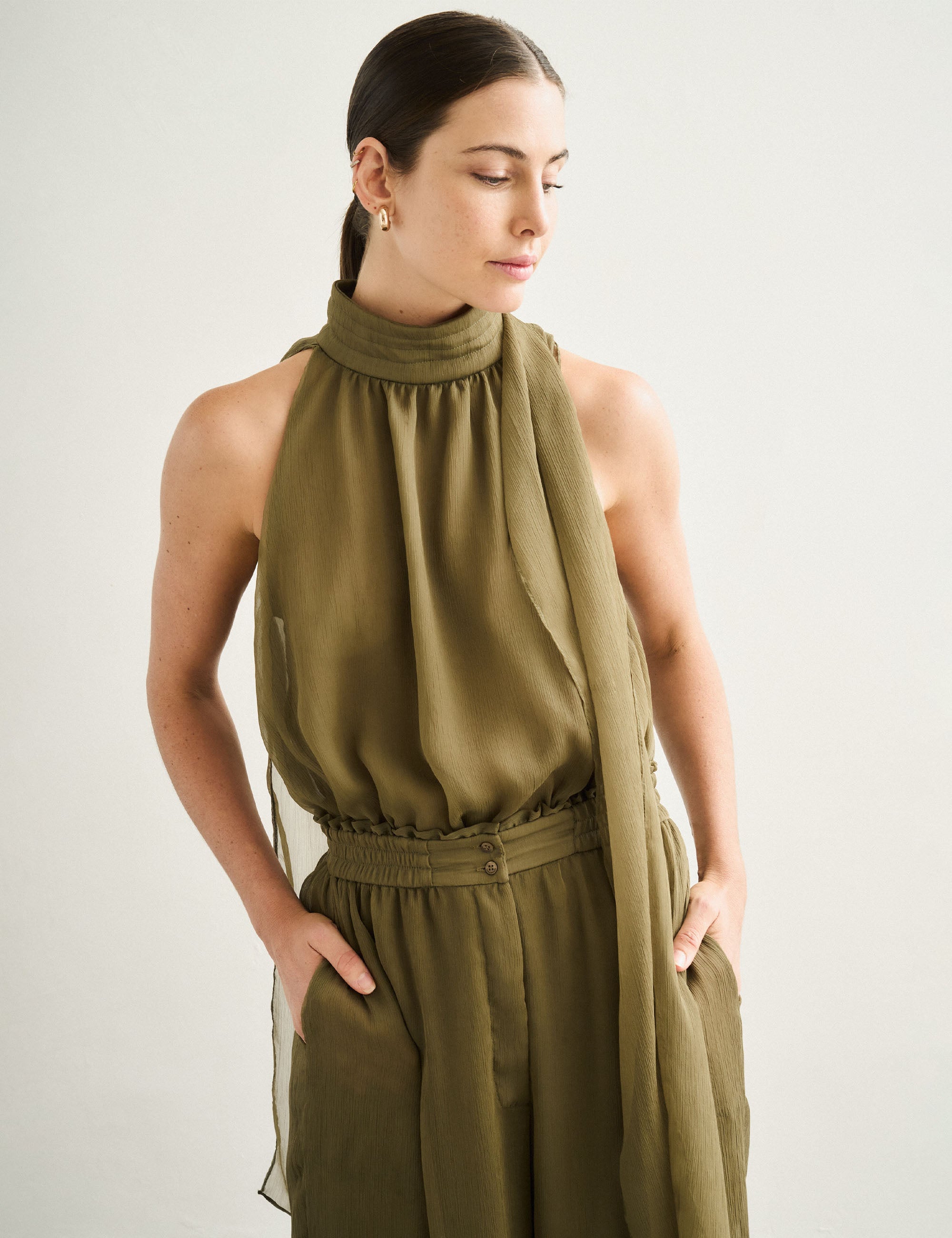 Body Amélia Fluido Oliva