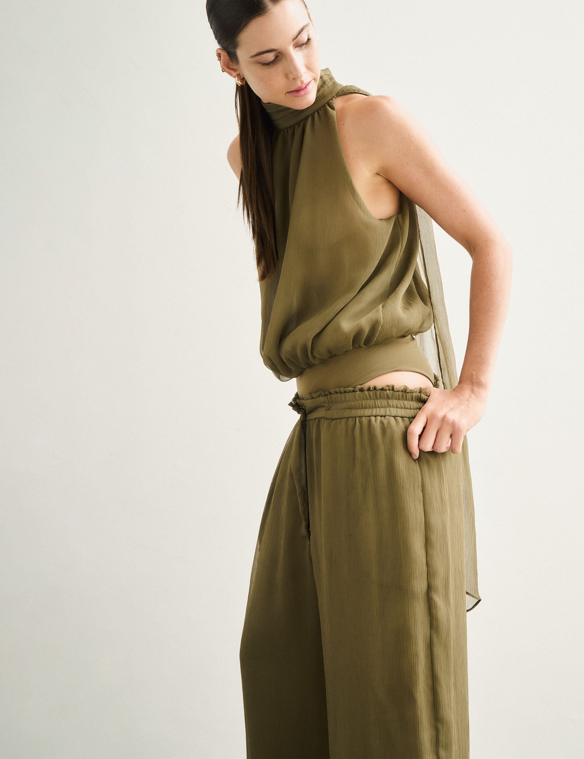 Body Amélia Fluido Oliva